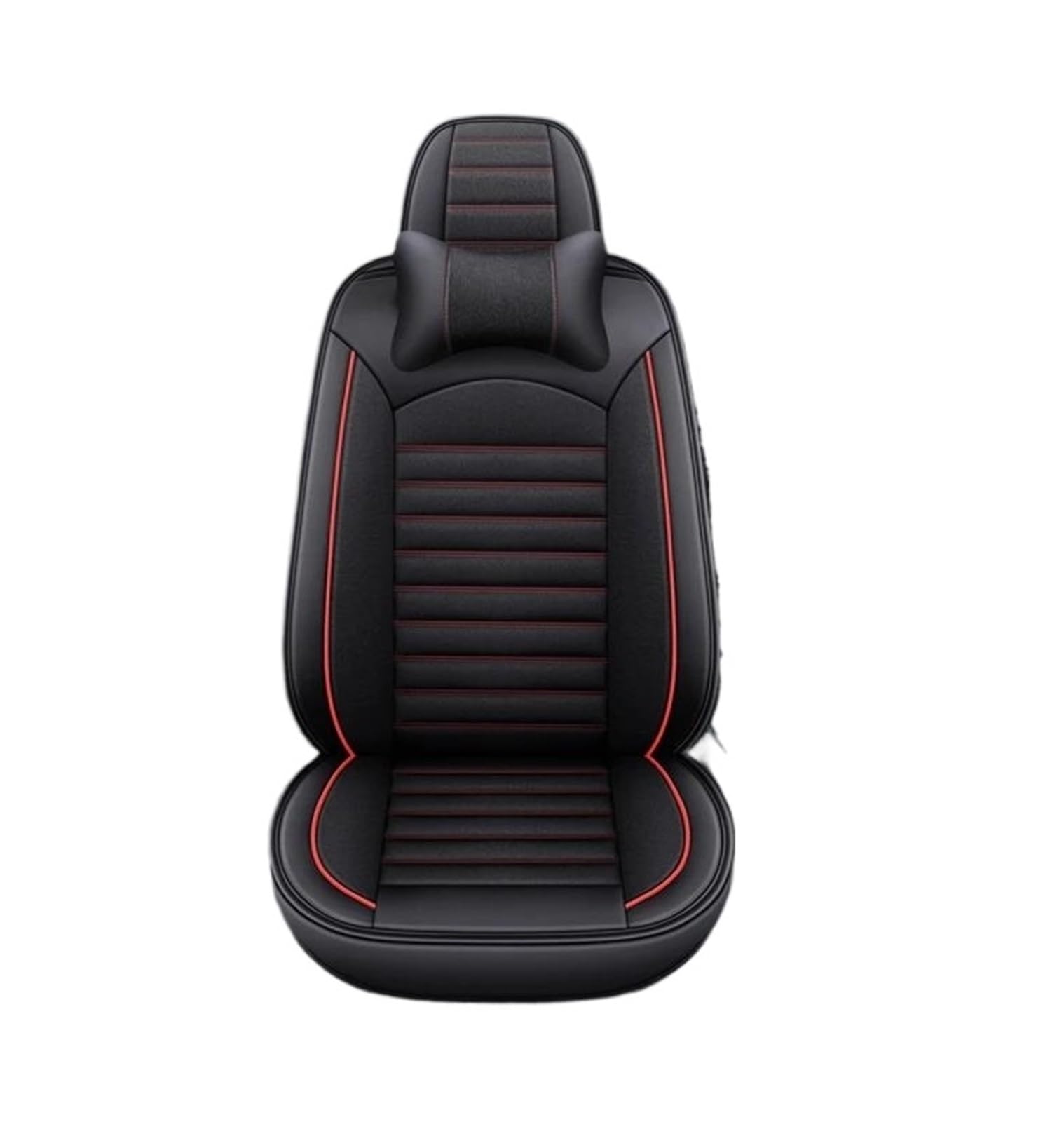 DZSQEGBX Autositzbezüge Autositzbezug Leder Für Kia Für Rio Für Sorento Für Cerato Für Soul Für Optima Für Opirus Für Borrego VQ Autositzschutz Auto Sitzschoner(Black red Pillows) von DZSQEGBX