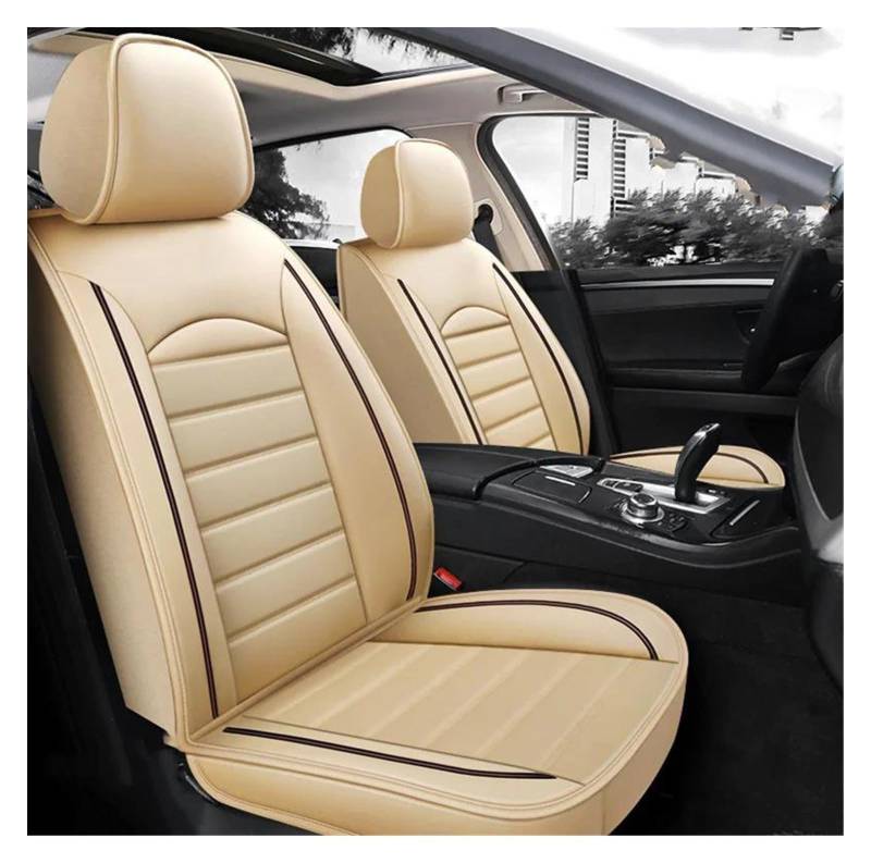 DZSQEGBX Autositzbezüge Autositzbezug Lederzubehör Für Chrysler 300c Für Sebring PT Für Cruiser Für Grand Für Voyager 300s Für Automobile Auto-Styling Auto Sitzschoner(Beige9) von DZSQEGBX