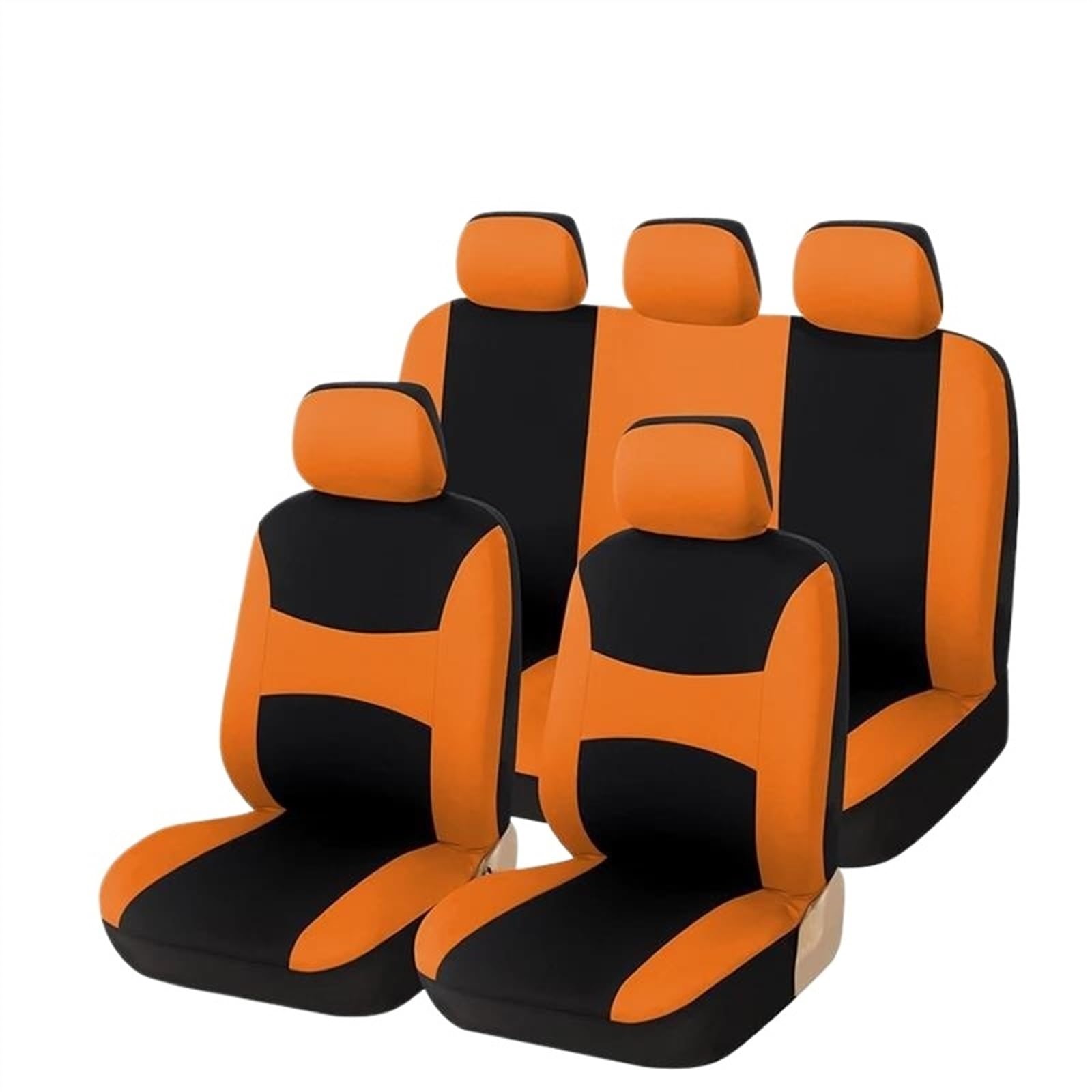 DZSQEGBX Autositzbezüge Autositzschoner Für Citroen 5-Sitzer-Autositzbezüge Universelle Auto-Kissenschoner Auto Sitzschoner(Orange Full Set) von DZSQEGBX