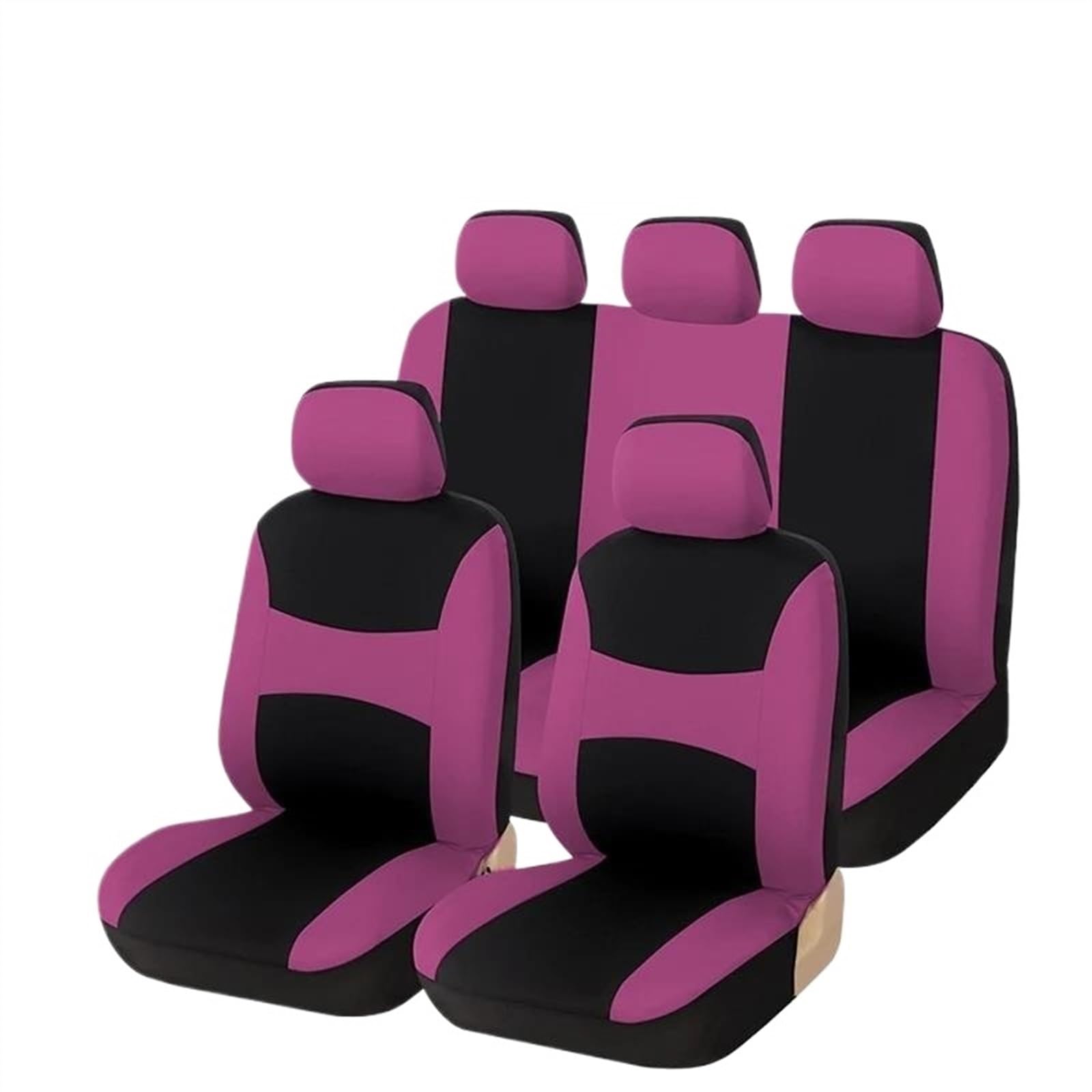 DZSQEGBX Autositzbezüge Autositzschoner Für Citroen 5-Sitzer-Autositzbezüge Universelle Auto-Kissenschoner Auto Sitzschoner(Purple Full Set) von DZSQEGBX