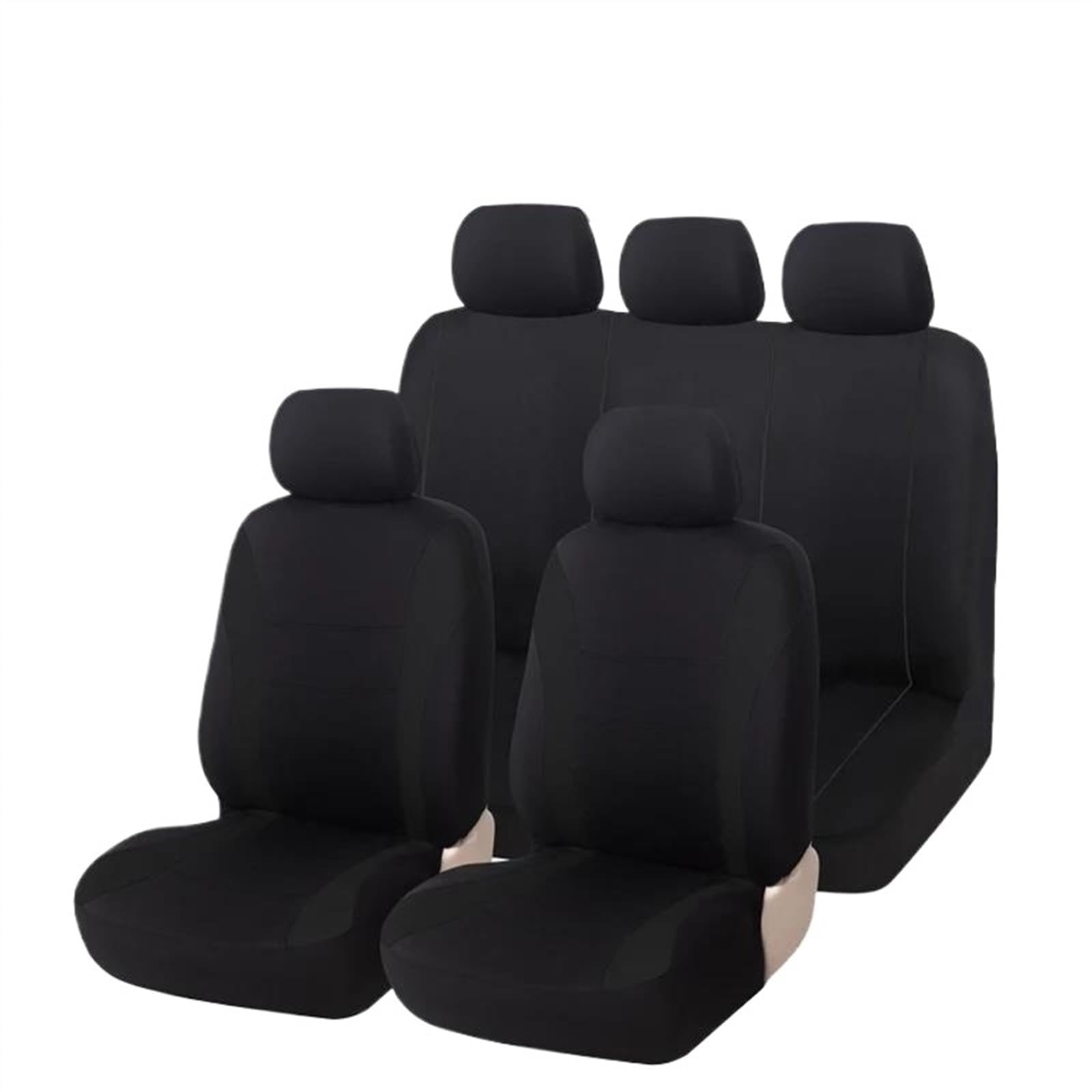 DZSQEGBX Autositzbezüge Autositzschoner Für FIAT Für Stilo 5-Sitzer-Autositzbezüge Universelle Autokissenschoner Auto Sitzschoner(Black Full Set) von DZSQEGBX