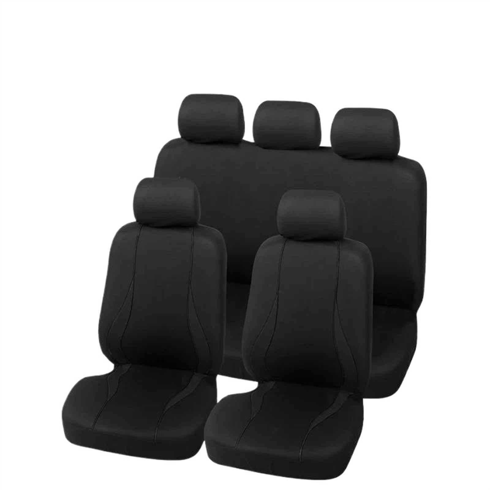 DZSQEGBX Autositzbezüge Autositzschoner Für Plymouth-Autositzbezüge Passend Für Die Meisten PKW LKW SUV Oder Van Mit 2 Mm Dickem Polyester-Schwammstoff Auto Sitzschoner(Black Full set1) von DZSQEGBX