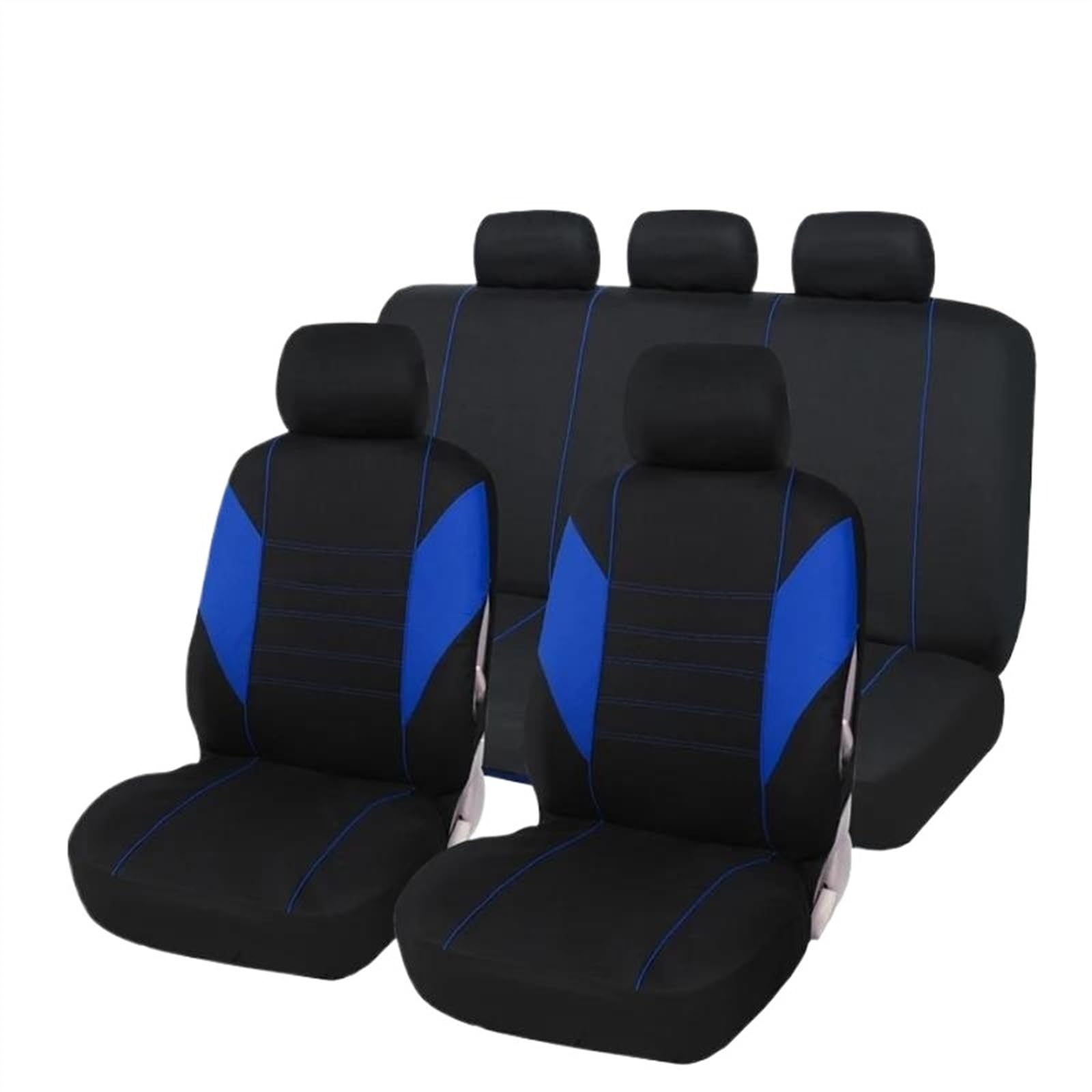 DZSQEGBX Autositzbezüge Autositzschoner Für Plymouth-Autositzbezüge Passend Für Die Meisten PKW LKW SUV Oder Van Mit 2 Mm Dickem Polyester-Schwammstoff Auto Sitzschoner(Blue Full set1) von DZSQEGBX