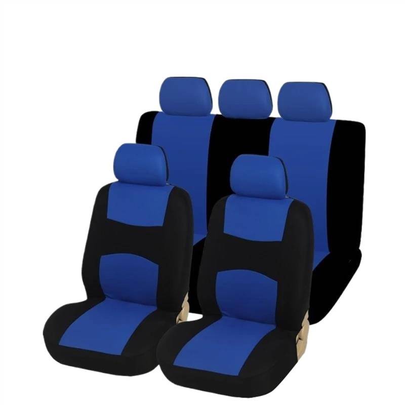 DZSQEGBX Autositzbezüge Autositzschoner Für Plymouth-Autositzbezüge Passend Für Die Meisten PKW LKW SUV Oder Van Mit 2 Mm Dickem Polyester-Schwammstoff Auto Sitzschoner(Blue Full set2) von DZSQEGBX