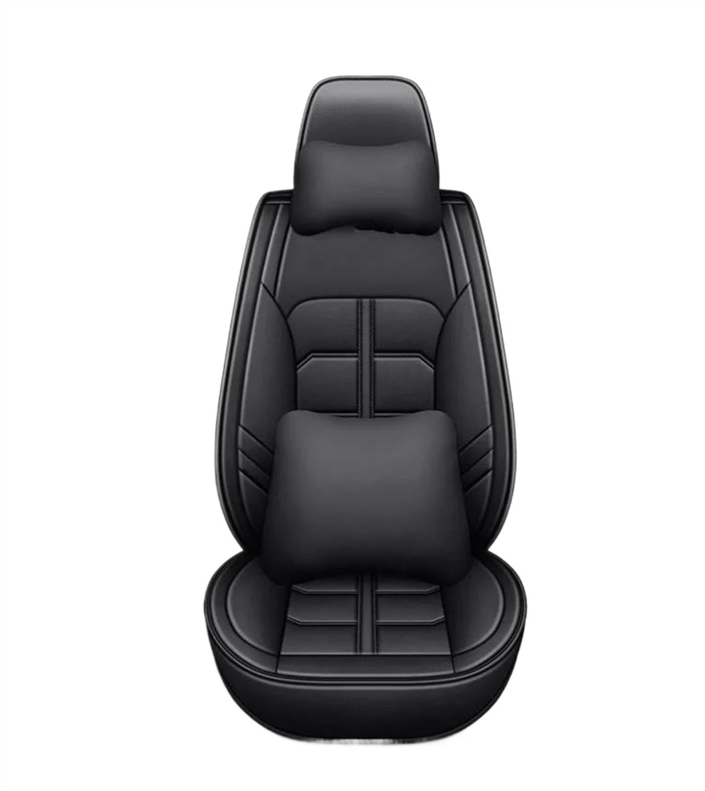 DZSQEGBX Autositzbezüge Autositzschutz Für Nissan Alle Modell Für Patrol Für Paladin Für SYLPHY Für Livina Für Altima Autositzbezug Aus Leder Auto Sitzschoner(Black Pillow) von DZSQEGBX