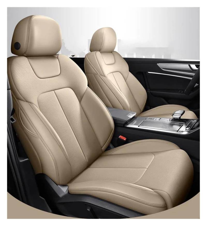 DZSQEGBX Autositzbezüge Benutzerdefinierte Autositzbezug Leder Auto Für Borgward Für Bx5 Bx7 Autozubehör Sitzkissen Sitzschutz Auto Sitzschoner(Beige) von DZSQEGBX