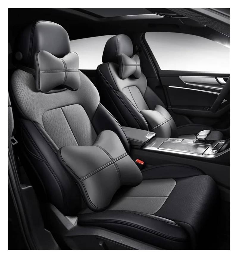 DZSQEGBX Autositzbezüge Benutzerdefinierte Autositzbezug Leder Auto Für Borgward Für Bx5 Bx7 Autozubehör Sitzkissen Sitzschutz Auto Sitzschoner(Black Gray LUX) von DZSQEGBX