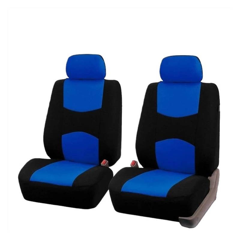 DZSQEGBX Autositzbezüge Flache Stoff-Universal-Fit-Autositzbezüge Komplettes Set Mit Airbag Kompatibel Mit Für Camry Autositzschutz Auto Sitzschoner(2pcs Front Blue) von DZSQEGBX