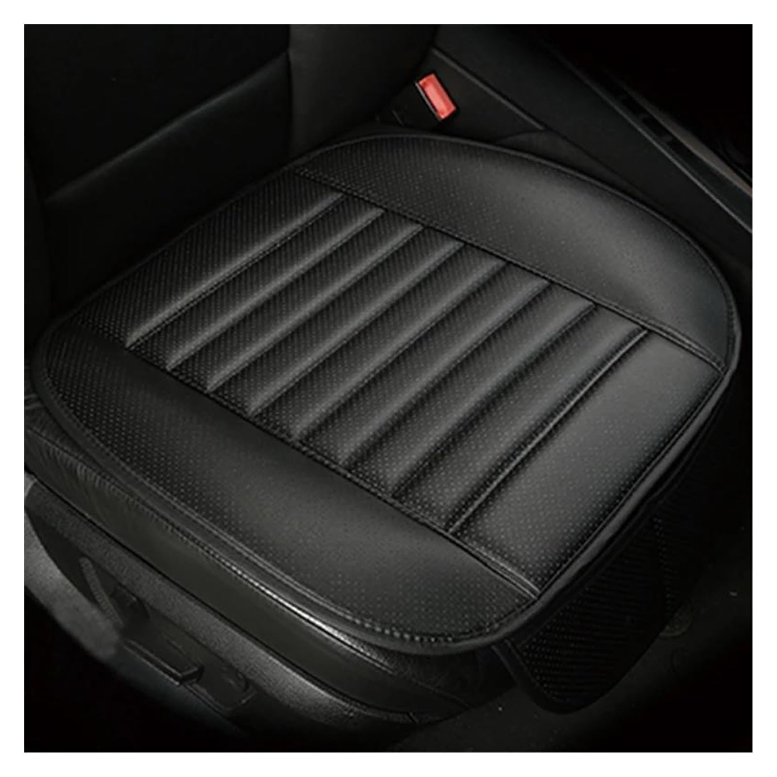 DZSQEGBX Autositzbezüge Für Alle Modelle Für 911 Für Panamera Für Cayman Für Cayenne Leder-Autositzkissen Autozubehör Anti-Rutsch Auto Sitzschoner(1 PCS Black) von DZSQEGBX