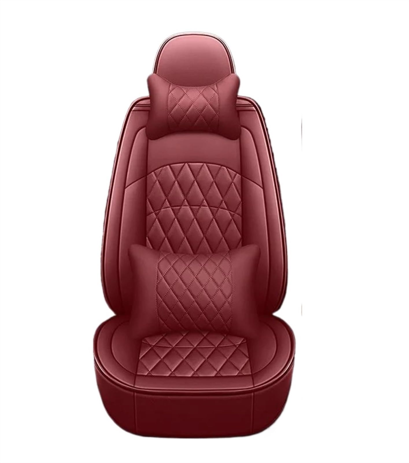 DZSQEGBX Autositzbezüge Für Alle Modelle Für A1 A3 A8 A7 SQ5 A6 Q3 Q5 Q7 A4 A5 Q2 Auto Sitz Abdeckung Leder Auto Zubehör Auto Sitzschoner(Wine red Pillow) von DZSQEGBX