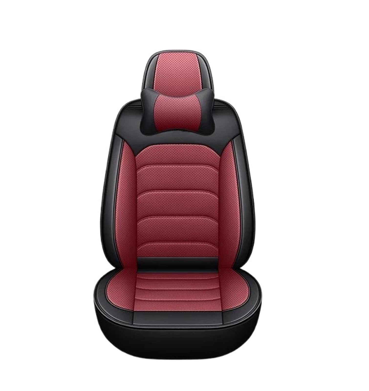 DZSQEGBX Autositzbezüge Für Cadillac Alle Modelle Für SRX Cts CT4 CT5 XT4 CT6 SLS ATS ATSL XTS XT5 CT6 Für Escalade Auto Sitzbezug Leder Auto Zubehör Auto Sitzschoner(Black Red Pillow) von DZSQEGBX