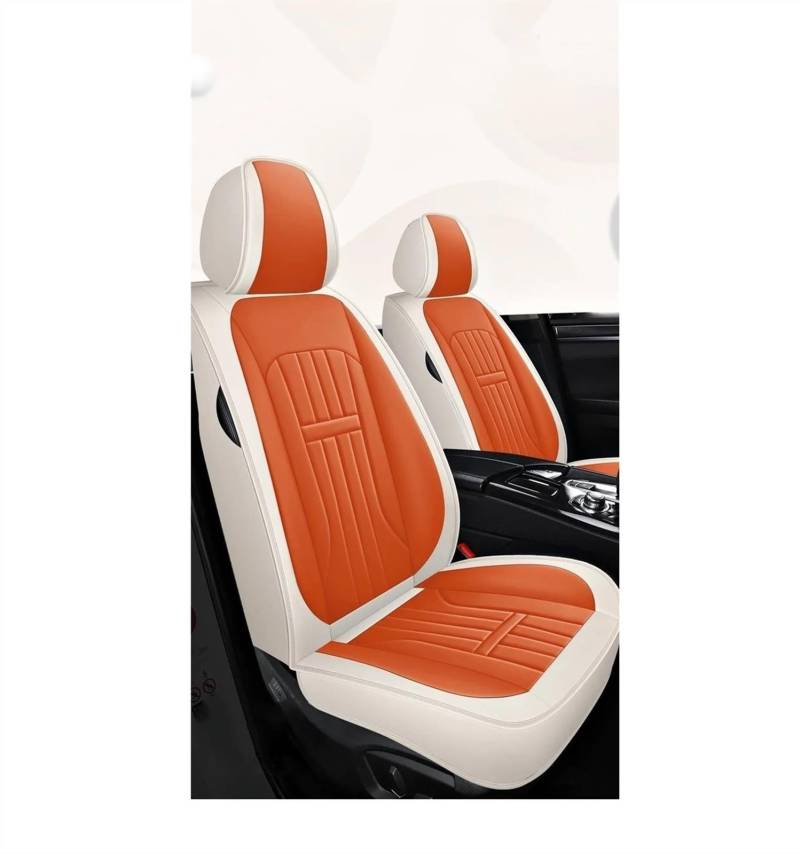 DZSQEGBX Autositzbezüge Für Cadillac Alle Modelle Für SRX Cts CT4 CT5 XT4 CT6 SLS ATS ATSL XTS XT5 CT6 Für Escalade Auto Sitzbezug Leder Auto Zubehör Auto Sitzschoner(Orange) von DZSQEGBX