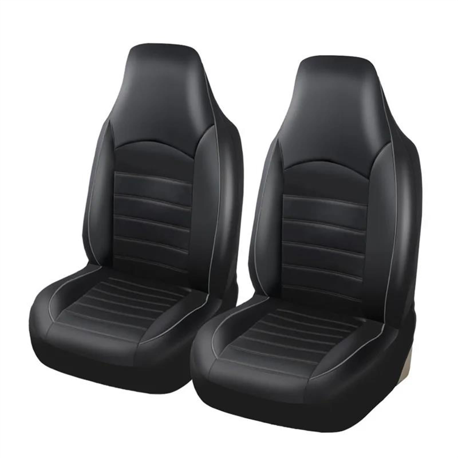 DZSQEGBX Autositzbezüge Für FIAT Für Punto 2PCS Eimer Sitz Abdeckung Atmungsaktive Auto Sitzbezüge Auto Innen Zubehör Auto Sitz Protektoren Auto Sitzschoner(Gray LINE) von DZSQEGBX