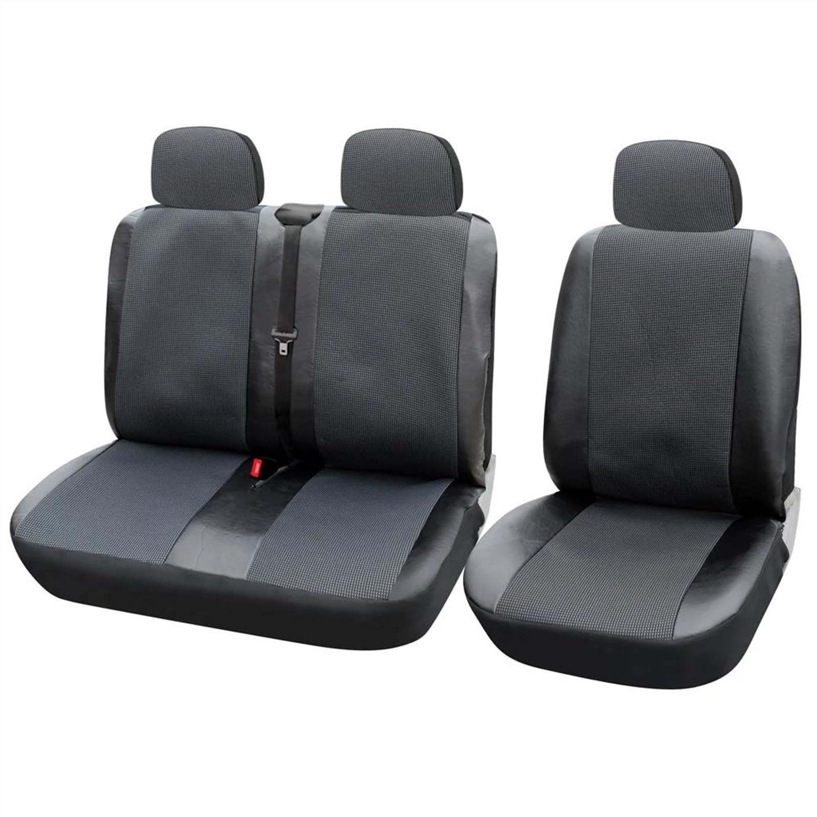 DZSQEGBX Autositzbezüge Für Ford Für Escort Für Transit 1 + 2 Sitzbezüge Autositzbezug Für Transporter/Van Universal Fit Künstliche Leder LKW Sitzbezüge Auto Sitzschoner(Gray 2) von DZSQEGBX