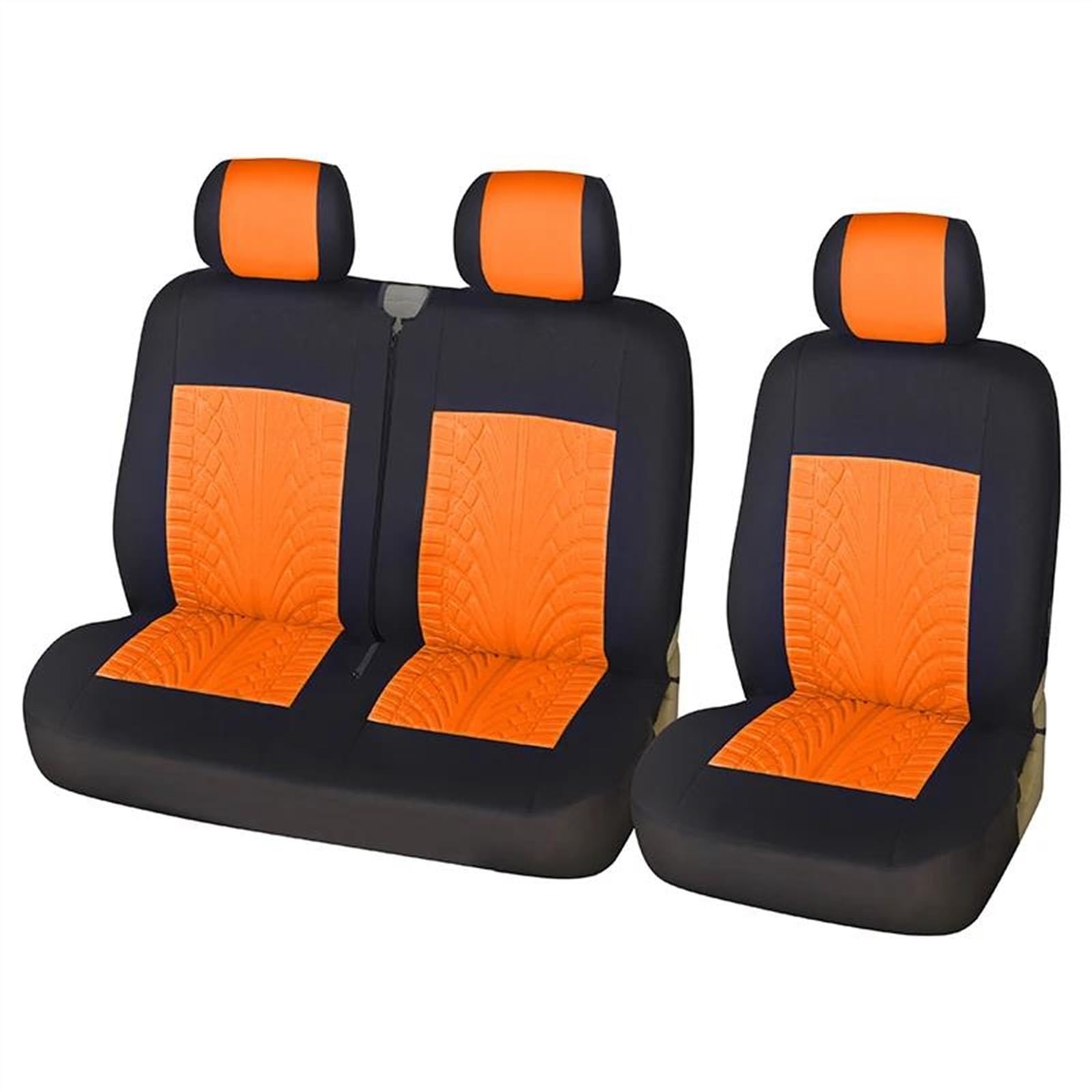 DZSQEGBX Autositzbezüge Für Ford Für Escort Für Transit 1 + 2 Sitzbezüge Autositzbezug Für Transporter/Van Universal Fit Künstliche Leder LKW Sitzbezüge Auto Sitzschoner(Orange) von DZSQEGBX