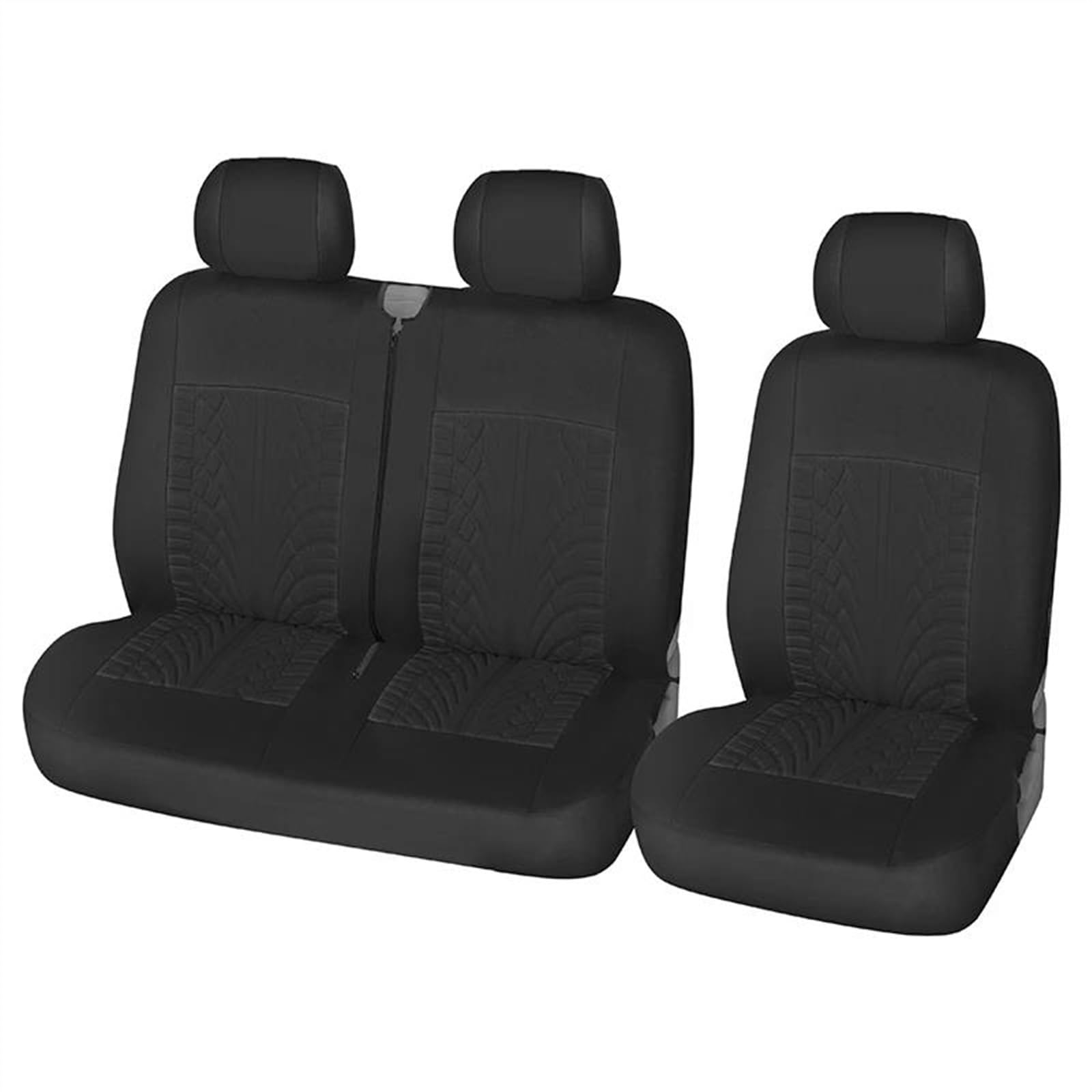 DZSQEGBX Autositzbezüge Für Ford Für Escort Für Transit 1 + 2 Sitzbezüge Autositzbezug Für Transporter/Van Universal Fit Künstliche Leder LKW Sitzbezüge Auto Sitzschoner(Schwarz) von DZSQEGBX