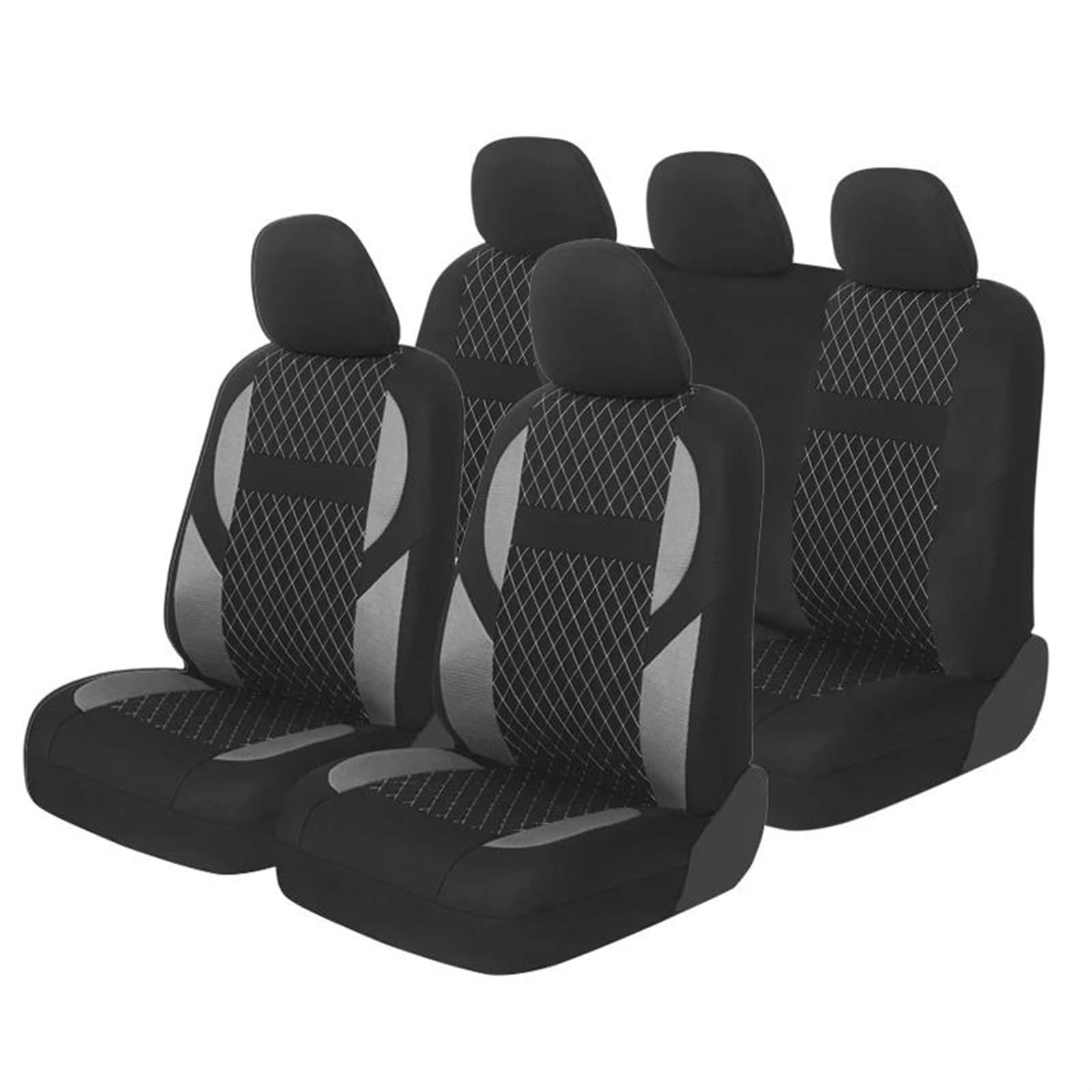 DZSQEGBX Autositzbezüge Für Golf 4 Autositzbezüge-Set Universell Passend Für Die Meisten Innenaccessoires Autositzschoner Im Fußball-Stil Auto Sitzschoner(Gray Full Set) von DZSQEGBX