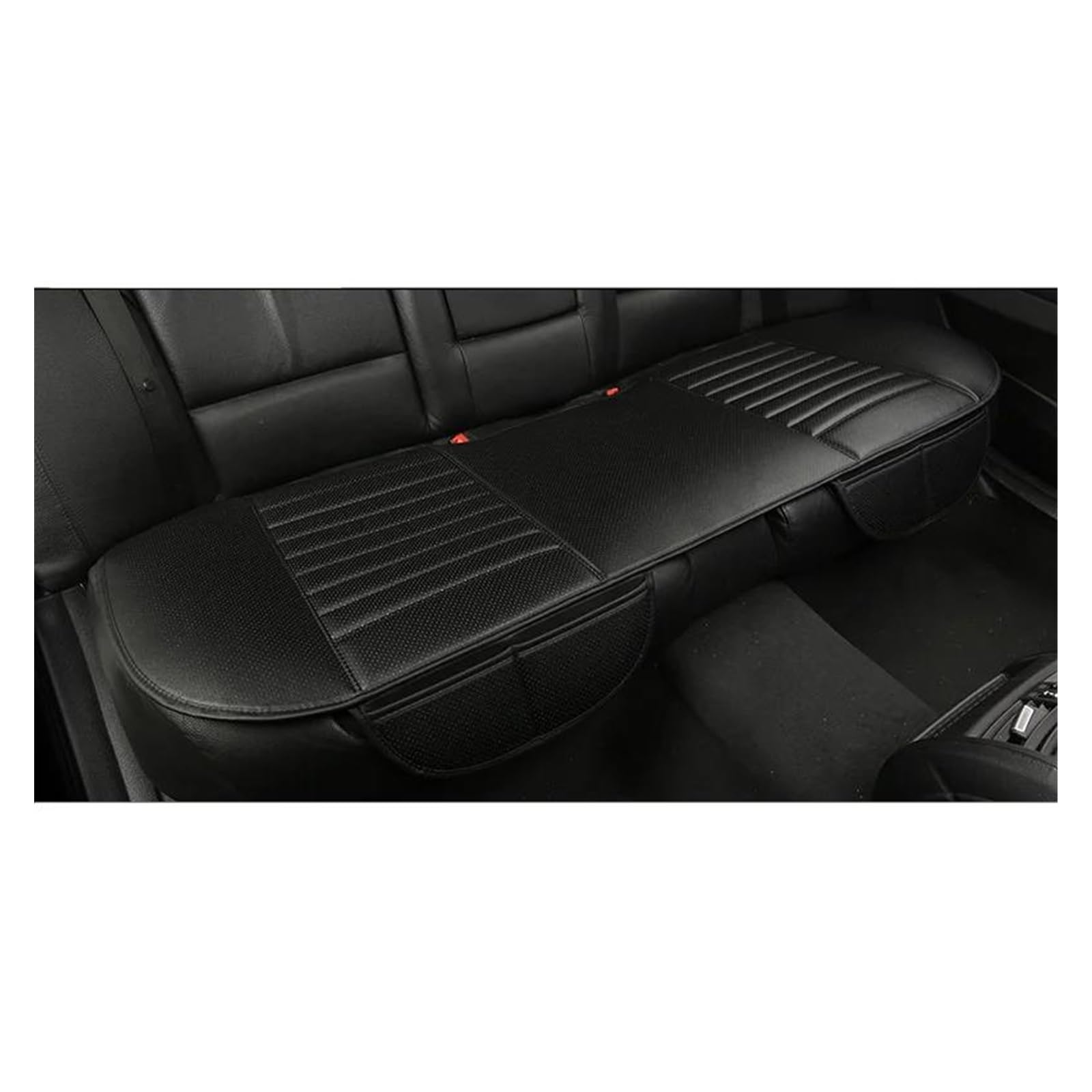 DZSQEGBX Autositzbezüge Für Hyundai Für Creta Für Ix25 Für Tucson Für Ix35 Für Santafe PU Leder Auto Sitz Abdeckung Kissen Auto Sitzschoner(Rear Black) von DZSQEGBX