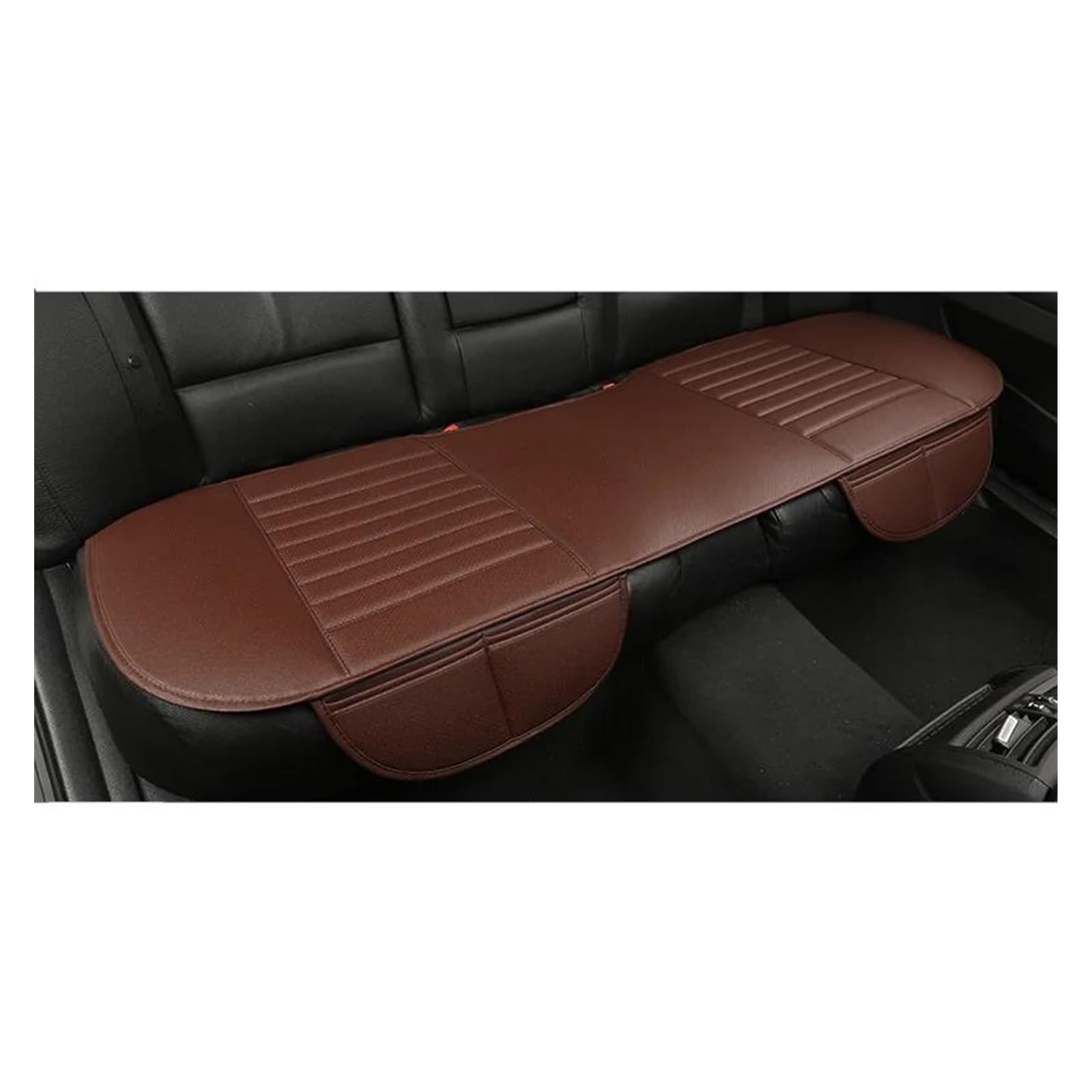 DZSQEGBX Autositzbezüge Für Hyundai Für Creta Für Ix25 Für Tucson Für Ix35 Für Santafe PU Leder Auto Sitz Abdeckung Kissen Auto Sitzschoner(Rear Brown) von DZSQEGBX