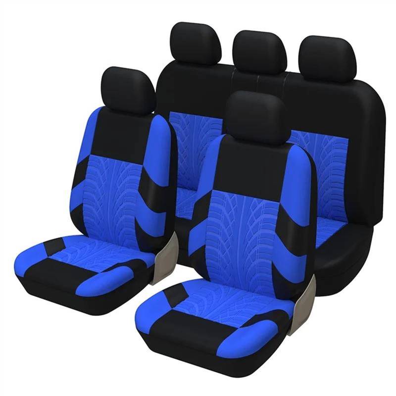 DZSQEGBX Autositzbezüge Für Kadjar Für F3 Autositzbezüge Set Polyestergewebe Universell Passend Für Die Meisten Autos Bezüge Autositzschutz Auto Sitzschoner(Blue Full Set) von DZSQEGBX