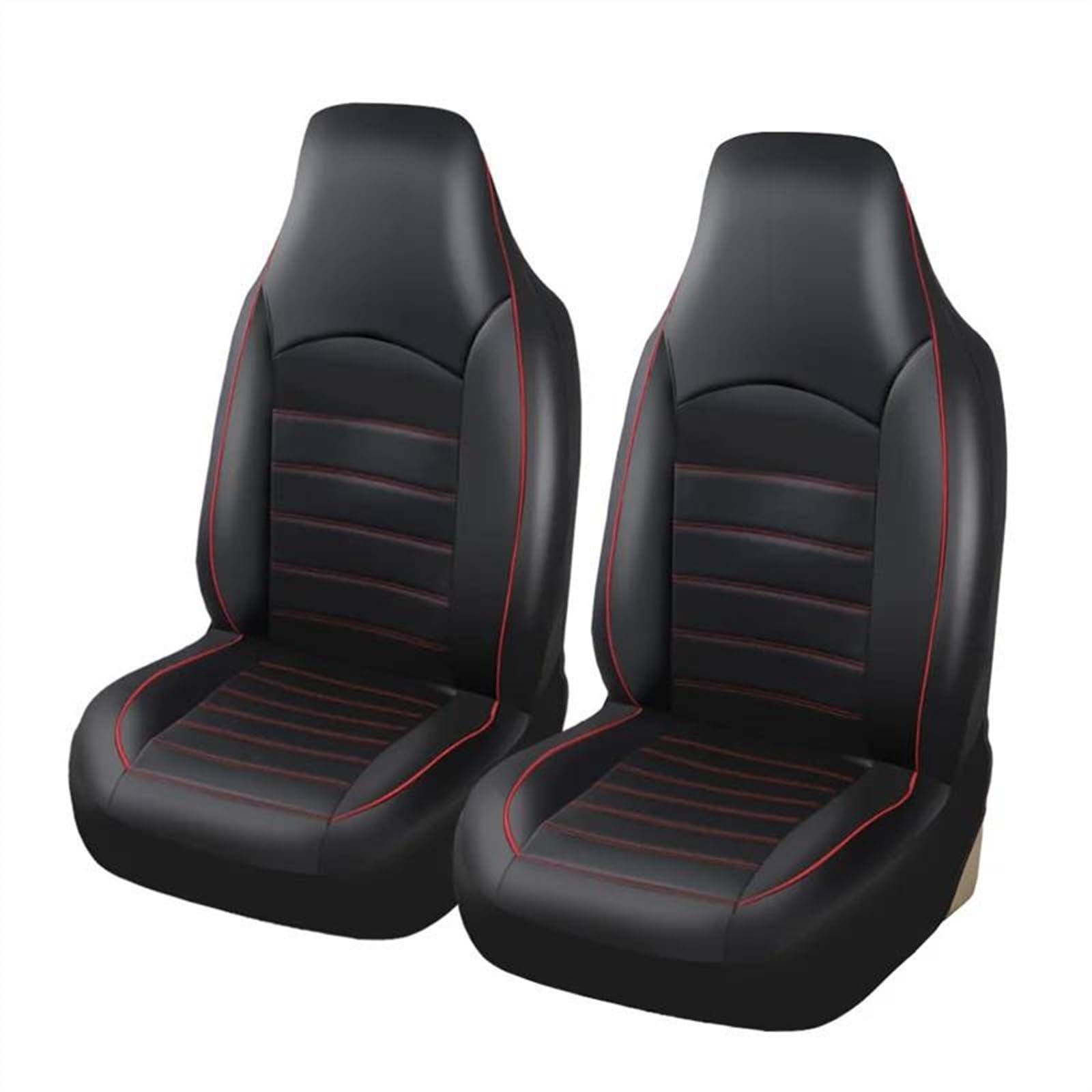 DZSQEGBX Autositzbezüge Für Lada Für Granta 2PCS Eimer Sitz Abdeckung Atmungsaktive Auto Sitzbezüge Auto Innen Zubehör Auto Sitz Protektoren Auto Sitzschoner(Rote Linie) von DZSQEGBX