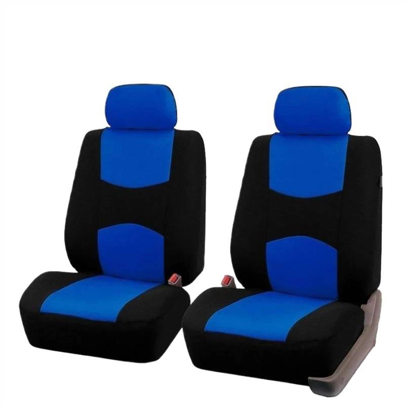 DZSQEGBX Autositzbezüge Für Toyota Für Yaris Kompletter Satz Autositzbezüge Auf Vorder- Und Rücksitzschutz Universelle Passform Für Auto LKW Van SUV Auto Sitzschoner(2pcs-Front Blue) von DZSQEGBX