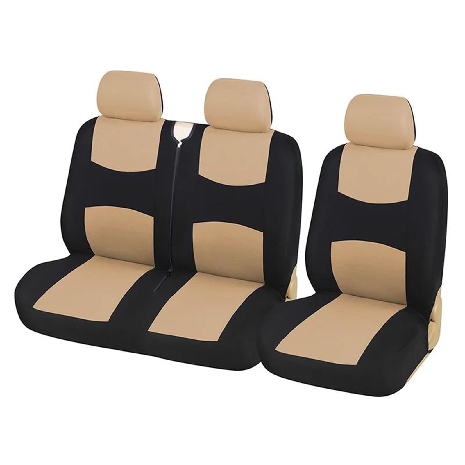 DZSQEGBX Autositzbezüge Für VW Für LT T4 T5 1+2 Sitzbezüge Autositzbezug Für Transporter/Van Universal Fit Künstliche Leder LKW Sitzbezüge Auto Sitzschoner(Beige) von DZSQEGBX