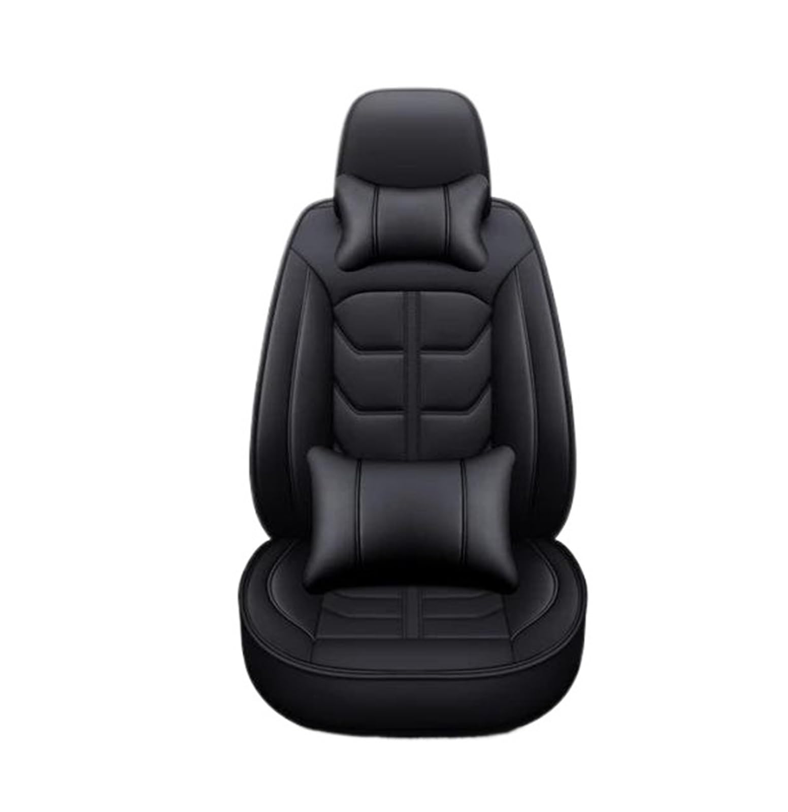 DZSQEGBX Autositzbezüge Leder-Autositzbezug Autozubehör Für Kia Alle Modelle Für Rio Für Sportage Für Cerato K2 K3 K4 K5 Für Karneval Auto-Styling 5 Sitze Auto Sitzschoner(Black Pillow 1) von DZSQEGBX