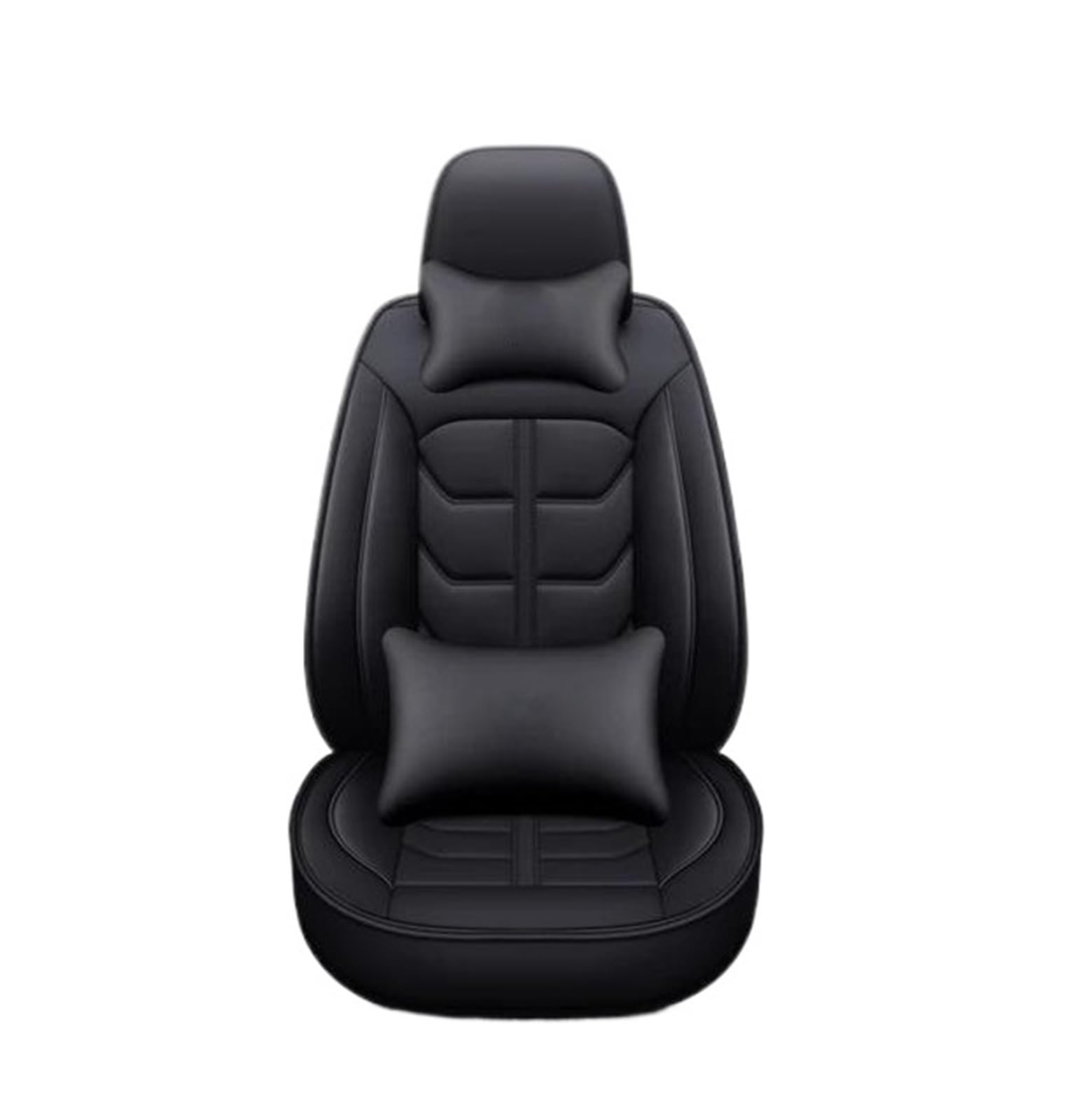 DZSQEGBX Autositzbezüge Leder-Autositzbezug Autozubehör Für Kia Alle Modelle Für Rio Für Sportage Für Cerato K2 K3 K4 K5 Für Karneval Auto-Styling 5 Sitze Auto Sitzschoner(Black pillow2) von DZSQEGBX