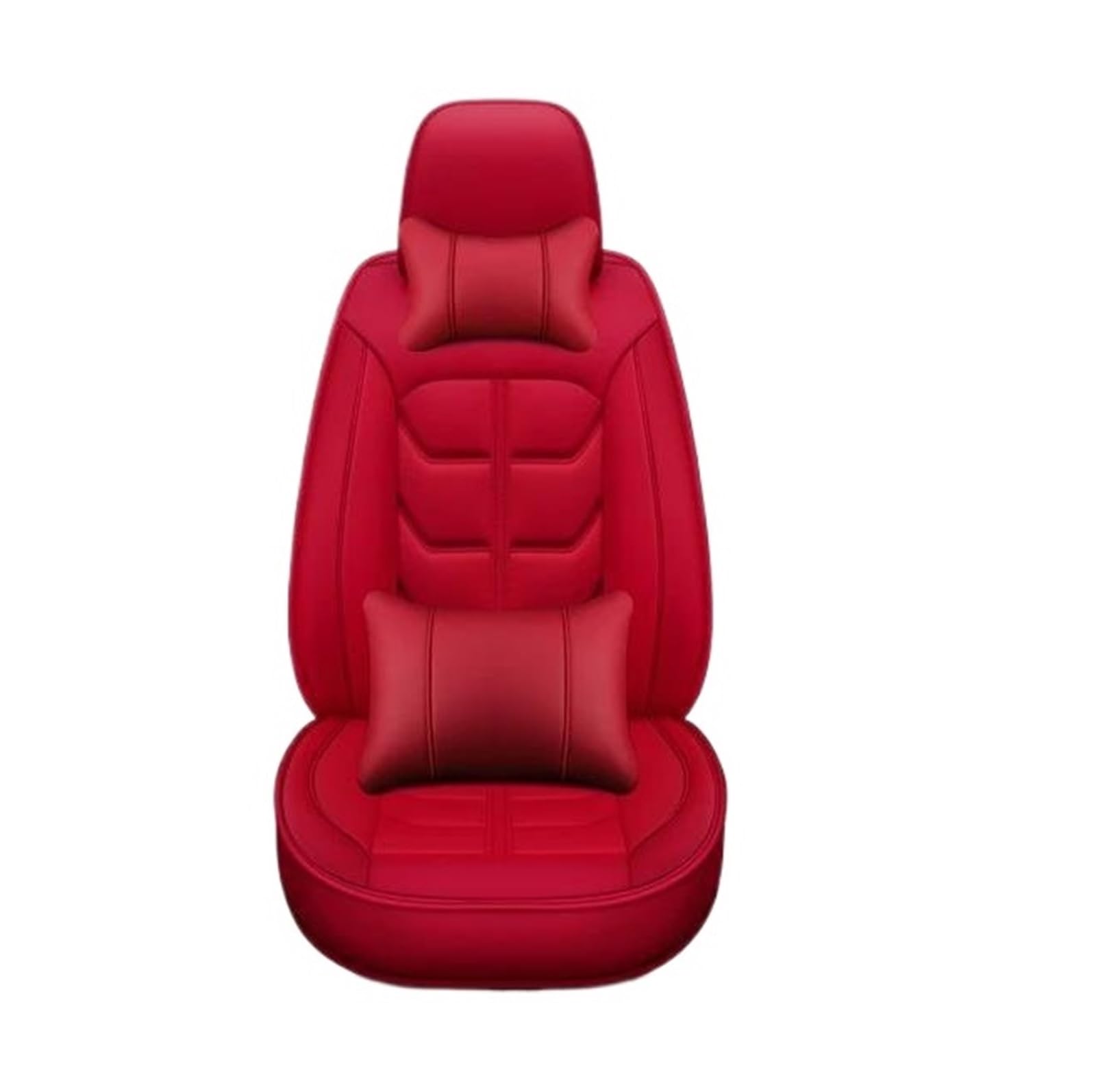 DZSQEGBX Autositzbezüge Leder-Autositzbezug Autozubehör Für Kia Alle Modelle Für Rio Für Sportage Für Cerato K2 K3 K4 K5 Für Karneval Auto-Styling 5 Sitze Auto Sitzschoner(Red Pillow 1) von DZSQEGBX