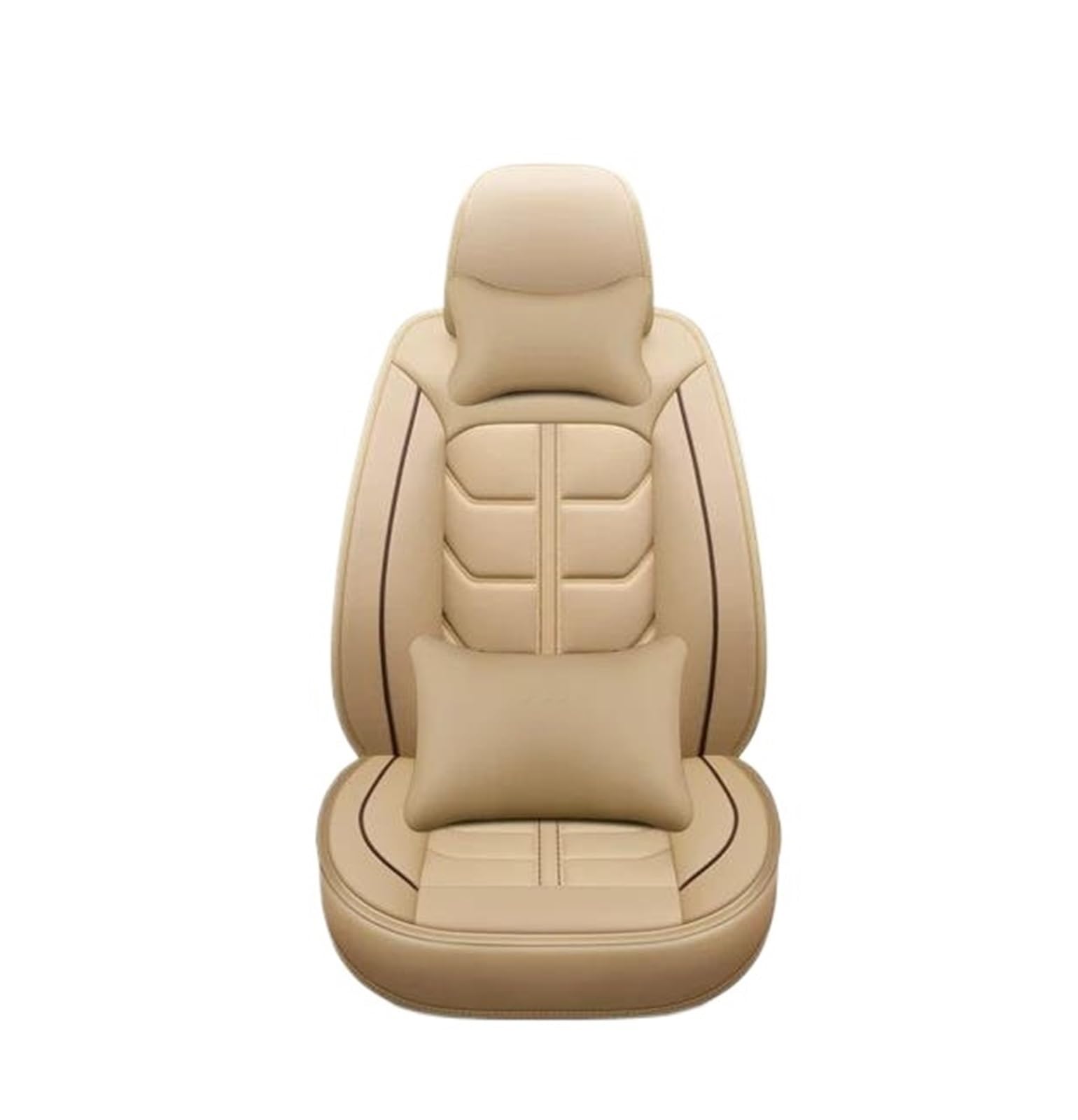 DZSQEGBX Autositzbezüge Leder-Autositzbezug Im Car-Styling Für Land Für Rover Alle Modelle Für Rover Für Range Für Evoque Sport Für Freelander Autozubehör Auto Sitzschoner(Beige Pillow 2) von DZSQEGBX