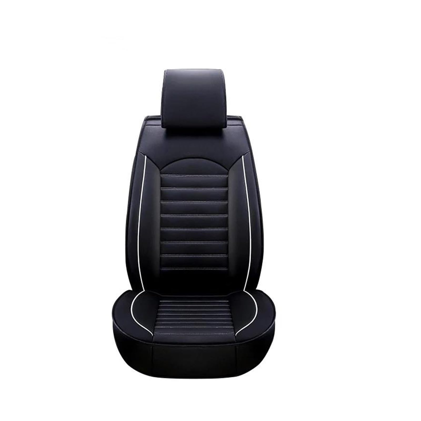 DZSQEGBX Autositzbezüge Leder Universal Autositzbezüge Für Alfa Für Romeo Alle Modelle 147 Für Giulia Für Stelvio Autositzschutz Auto Sitzschoner(Black White) von DZSQEGBX