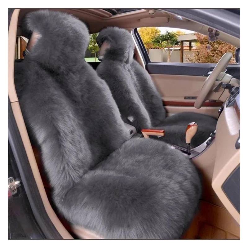 DZSQEGBX Autositzbezüge Plüsch Autositzbezüge Universal Auto Vordersitz Schützen Kissenmatte Für Auto Zubehör Auto Sitzschutz Auto Sitzschoner(1pc Dark Grey) von DZSQEGBX