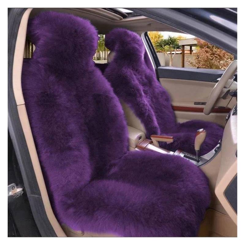 DZSQEGBX Autositzbezüge Plüsch Autositzbezüge Universal Auto Vordersitz Schützen Kissenmatte Für Auto Zubehör Auto Sitzschutz Auto Sitzschoner(1pc Violet) von DZSQEGBX