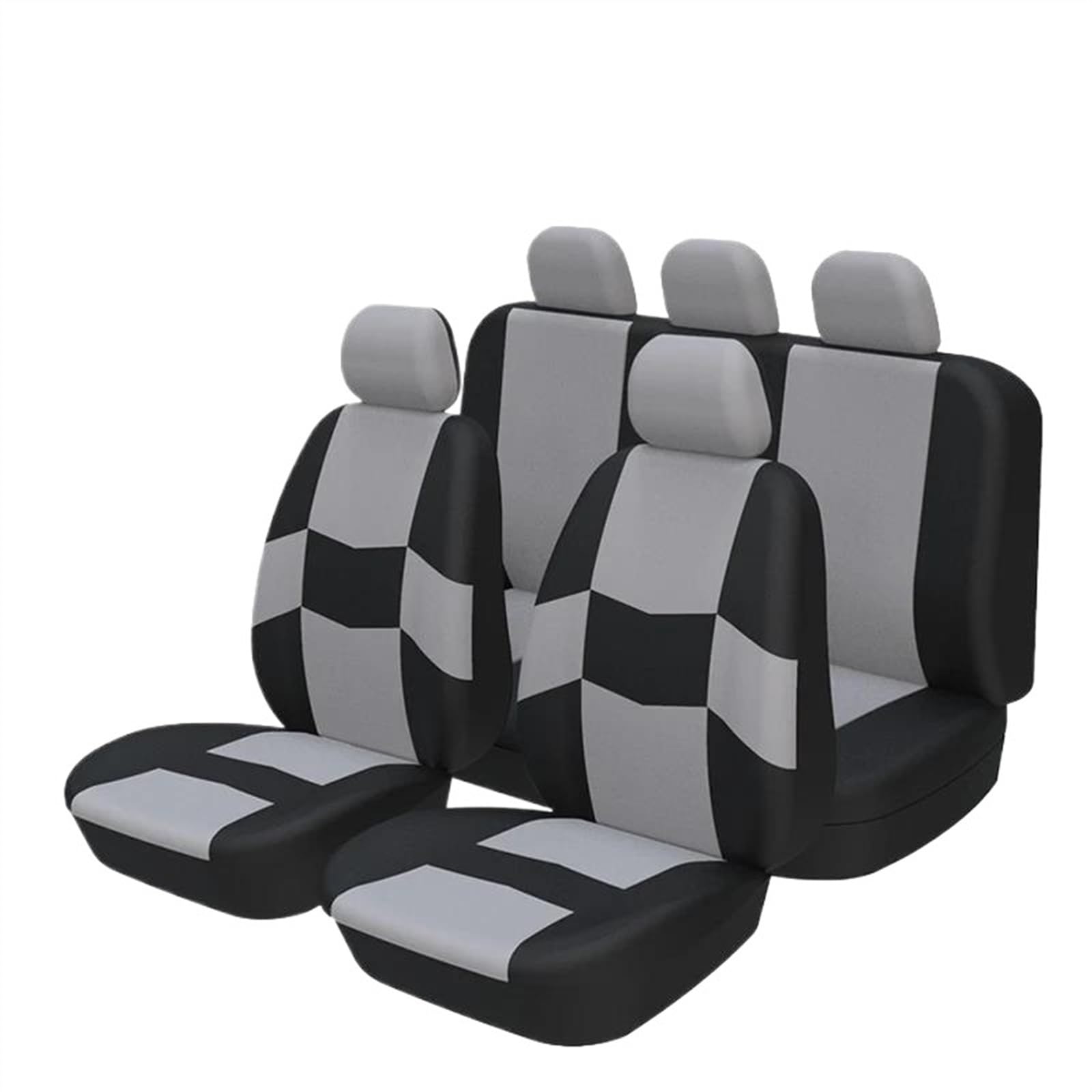 DZSQEGBX Autositzbezüge Sitzbezüge Für Autos Komplettes Set Für Ford Für Focus 2014 Autositzschoner Mit Geteiltem Sitzbank-Design Auto Sitzschoner(Full Set Gray) von DZSQEGBX