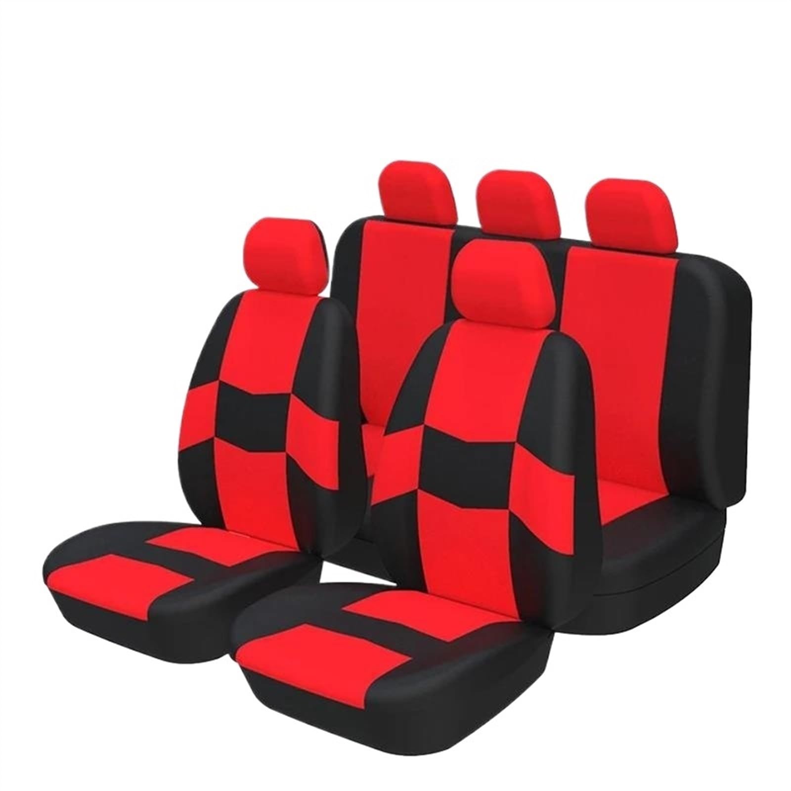 DZSQEGBX Autositzbezüge Sitzbezüge Für Autos Komplettes Set Für Ford Für Focus 2014 Autositzschoner Mit Geteiltem Sitzbank-Design Auto Sitzschoner(Full Set Red) von DZSQEGBX