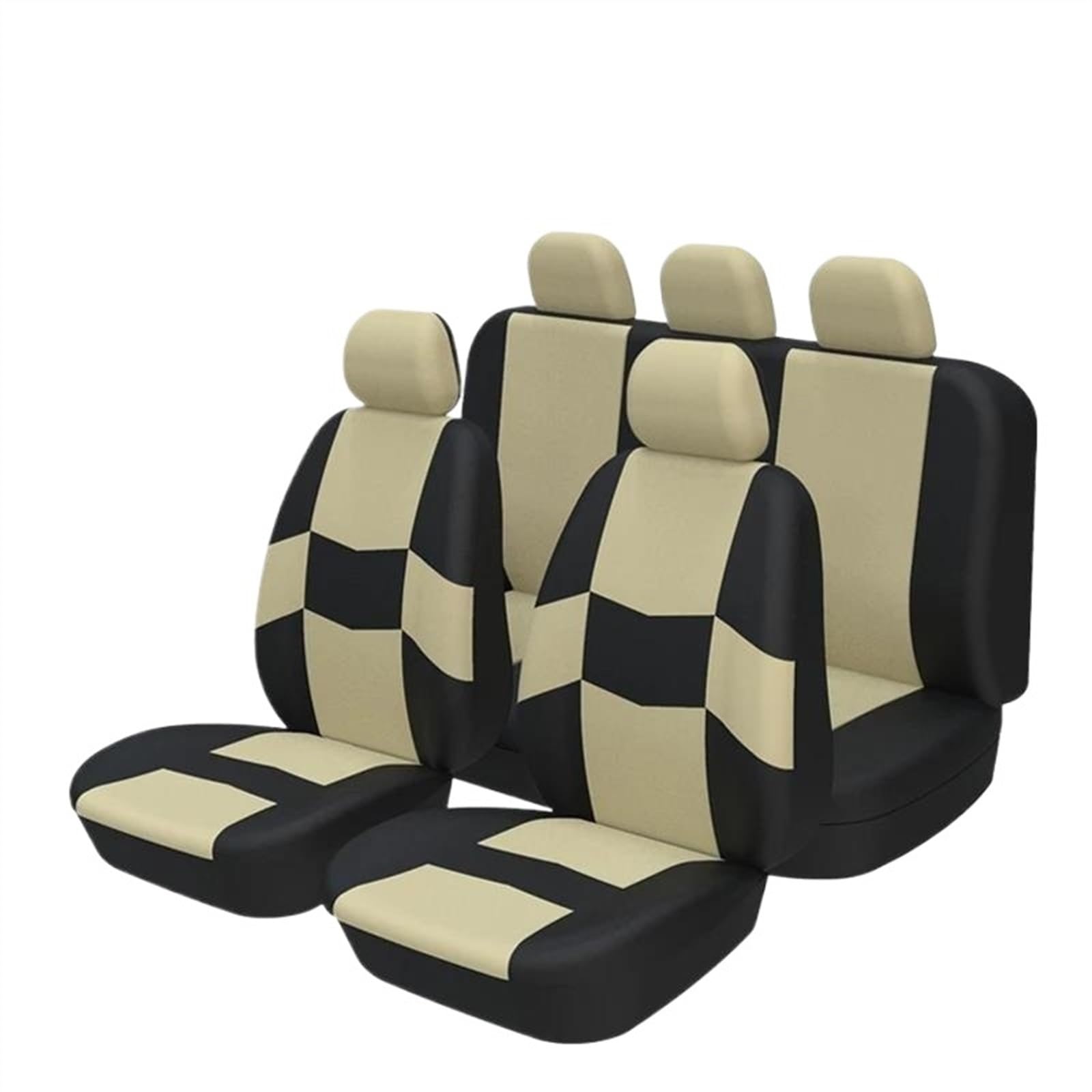 DZSQEGBX Autositzbezüge Sitzbezüge Für Autos Komplettes Set Für Ford Für Focus 2014 Autositzschoner Mit Geteiltem Sitzbank-Design Auto Sitzschoner(Full Set beige) von DZSQEGBX