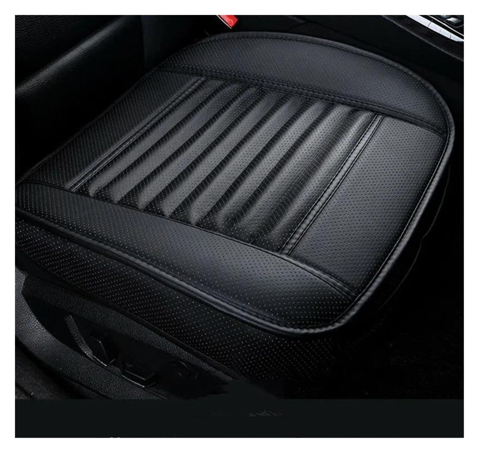 DZSQEGBX Autositzbezüge Sitzschutzhülle Für Clio Für Koleos Für Scenic Für Dokker Für Kangoo Für Master PU-Leder Autositzbezug Kissen Auto Sitzschoner(1PC schwarz) von DZSQEGBX