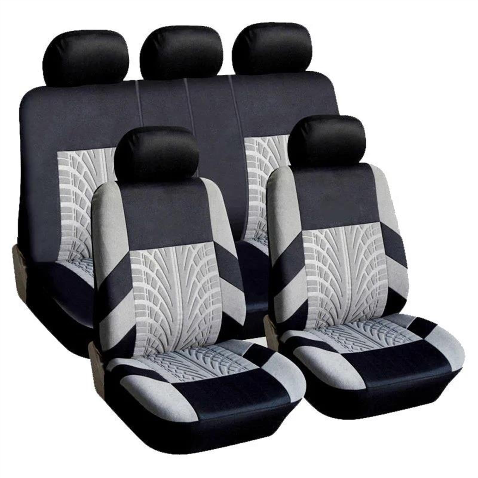 DZSQEGBX Autositzbezüge Universal Auto Seat Protector Für Kia Für Rio 3 Für Spectra Für Soul 2011G Stickerei Auto Sitzbezüge Auto Sitzschoner(Grey) von DZSQEGBX