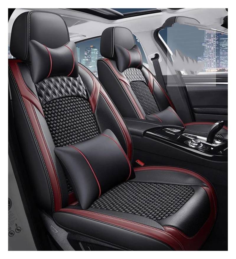 DZSQEGBX Autositzbezüge Universal Auto Sitz Abdeckung Innen Für Alle Auto Modelle Für X5 E87 X1 X2 X3 X4 X6 X7 M3 M4 M5 Auto Zubehör Auto Sitzschoner(Luxury Red) von DZSQEGBX