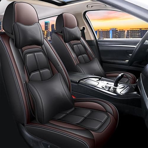 DZSQEGBX Autositzbezüge Universal Auto Sitzbezug Für Mitsubishi Für Zinger Für Galant Für Triton Auto Zubehör Innen Auto Sitzkissen Auto Sitzschoner(Coffee Pillow) von DZSQEGBX