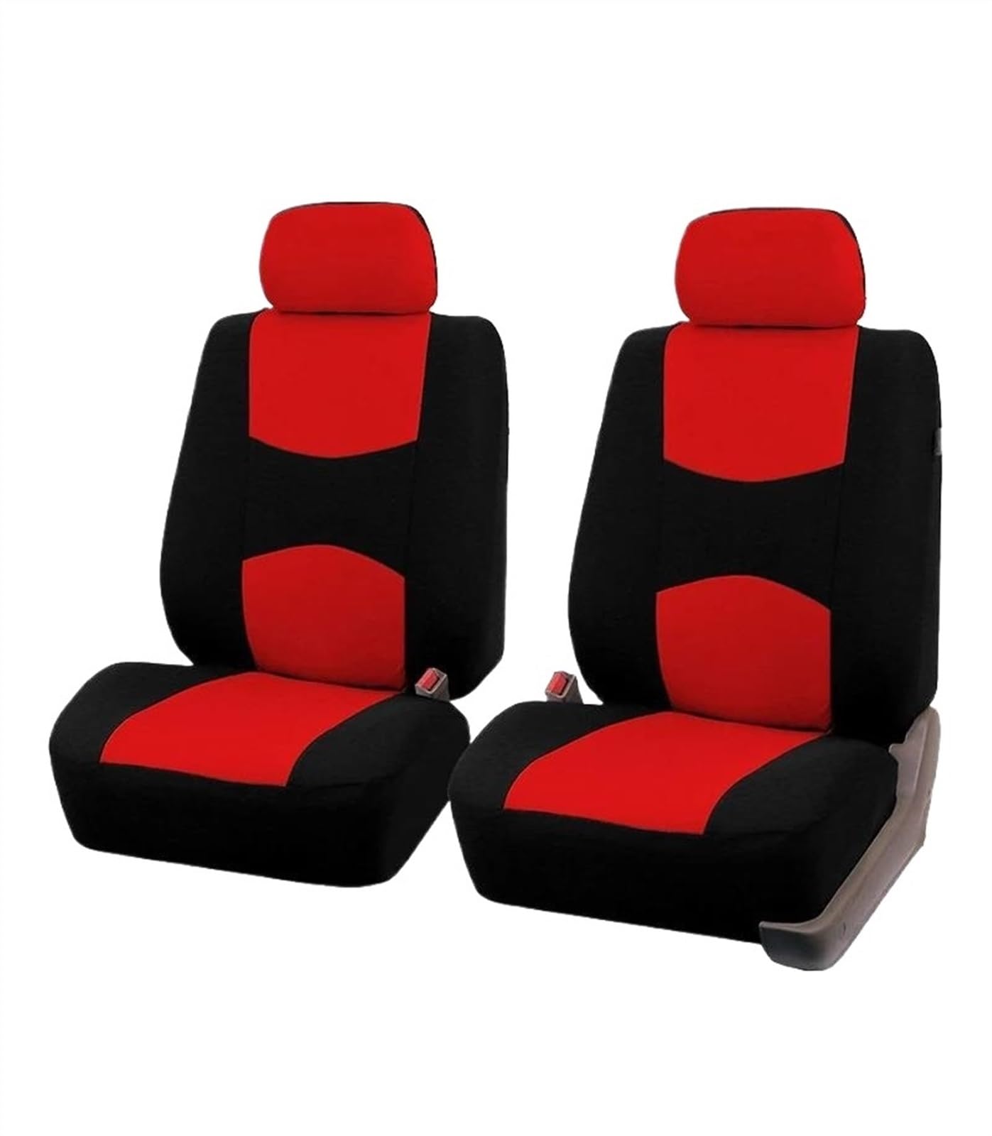 DZSQEGBX Autositzbezüge Universal Fit Full Grey Set Polyesterfaser Für Logan Autositzbezüge Passen Für Die Meisten Autos LKWs SUVs Und Vans Auto Sitzschoner(2pcs-Front red) von DZSQEGBX