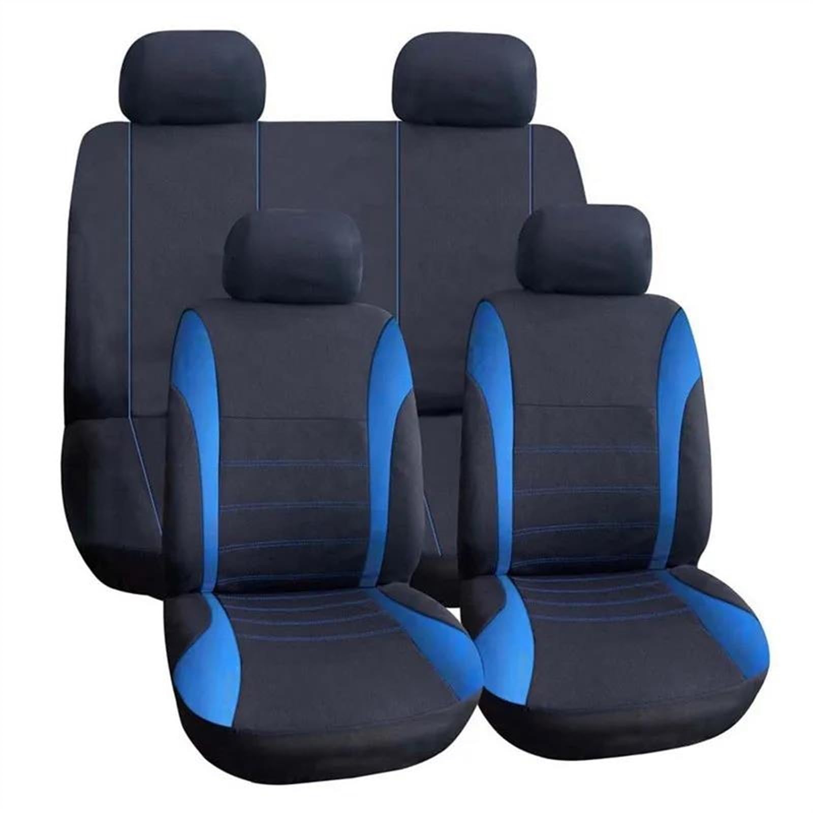 DZSQEGBX Autositzbezüge Universal Flachs Auto Sitzbezüge Für Mitsubishi ASX Für Montero Für Outlander 3 XL Für Pajero 2 3 4 Volle Sport Für Colt Sitz Protektoren Auto Sitzschoner(Blau) von DZSQEGBX