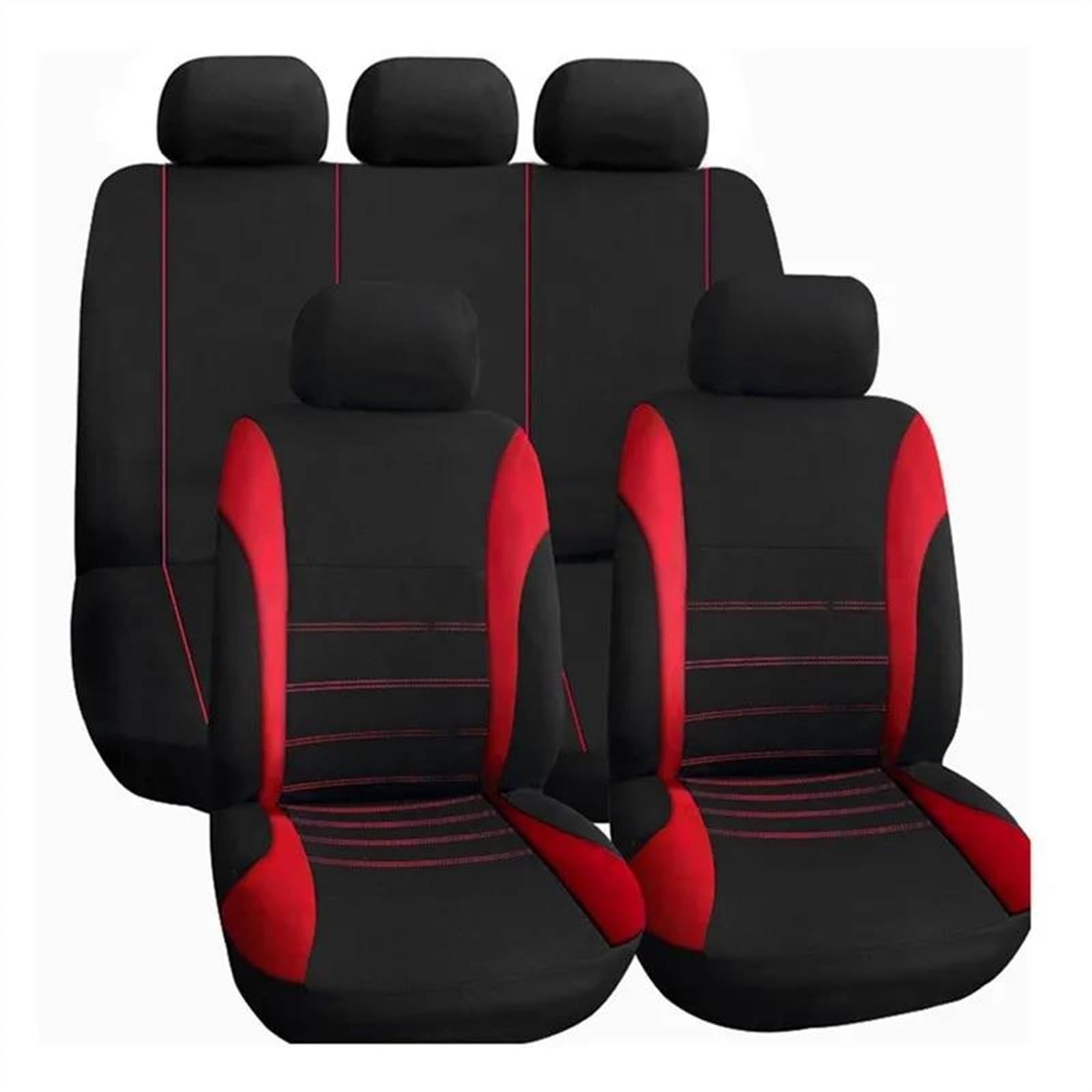 DZSQEGBX Autositzbezüge Universal Flachs Auto Sitzbezüge Für Mitsubishi ASX Für Montero Für Outlander 3 XL Für Pajero 2 3 4 Volle Sport Für Colt Sitz Protektoren Auto Sitzschoner(Rot) von DZSQEGBX