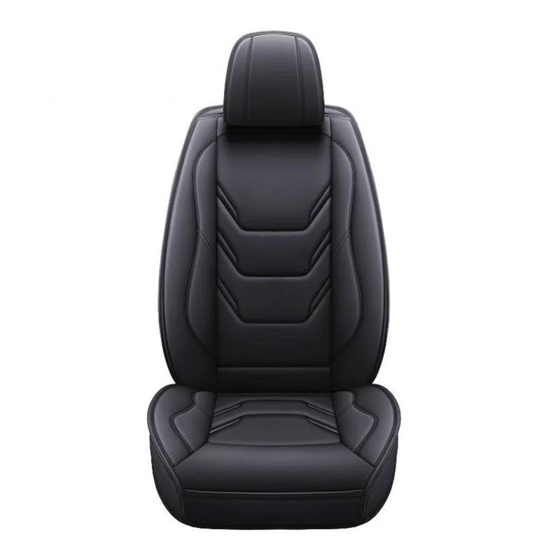 DZSQEGBX Autositzbezüge Universal Pu Leder Auto Sitz Abdeckung Innen Für Cadillac Alle Auto Modelle Für Cts ATS CT6 XTS Für Escallade XT5 SRX DTS Auto Zubehör Auto Sitzschoner(Black 5 Seat) von DZSQEGBX