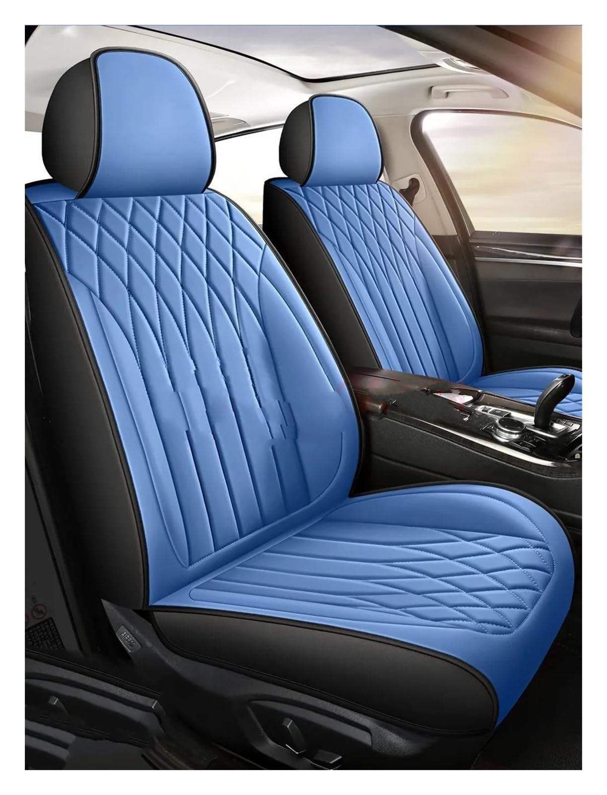 DZSQEGBX Autositzbezüge Universal Style 3D Autositzbezug Für Benz Alle Automodelle Für GLA CLA CLS GLC GLE GLK GLS CLK SLC SL ML GL Innenzubehör Auto Sitzschoner(Blue 5 Seat) von DZSQEGBX