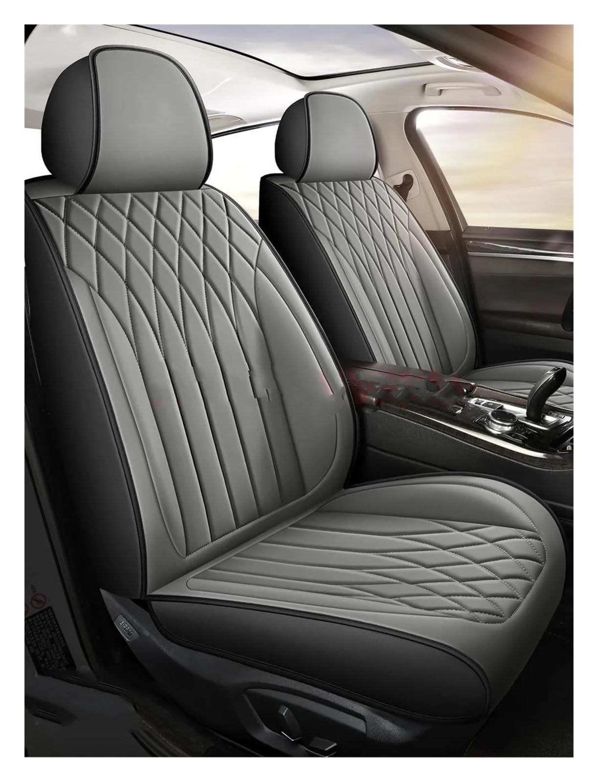 DZSQEGBX Autositzbezüge Universal Style 3D Autositzbezug Zubehör Für Jeep Alle Automodelle Für Compass Für Grand Cherokee Für Commander Für Wrangler JK Innenausstattung Auto Sitzschoner(Gray 5 Seat) von DZSQEGBX