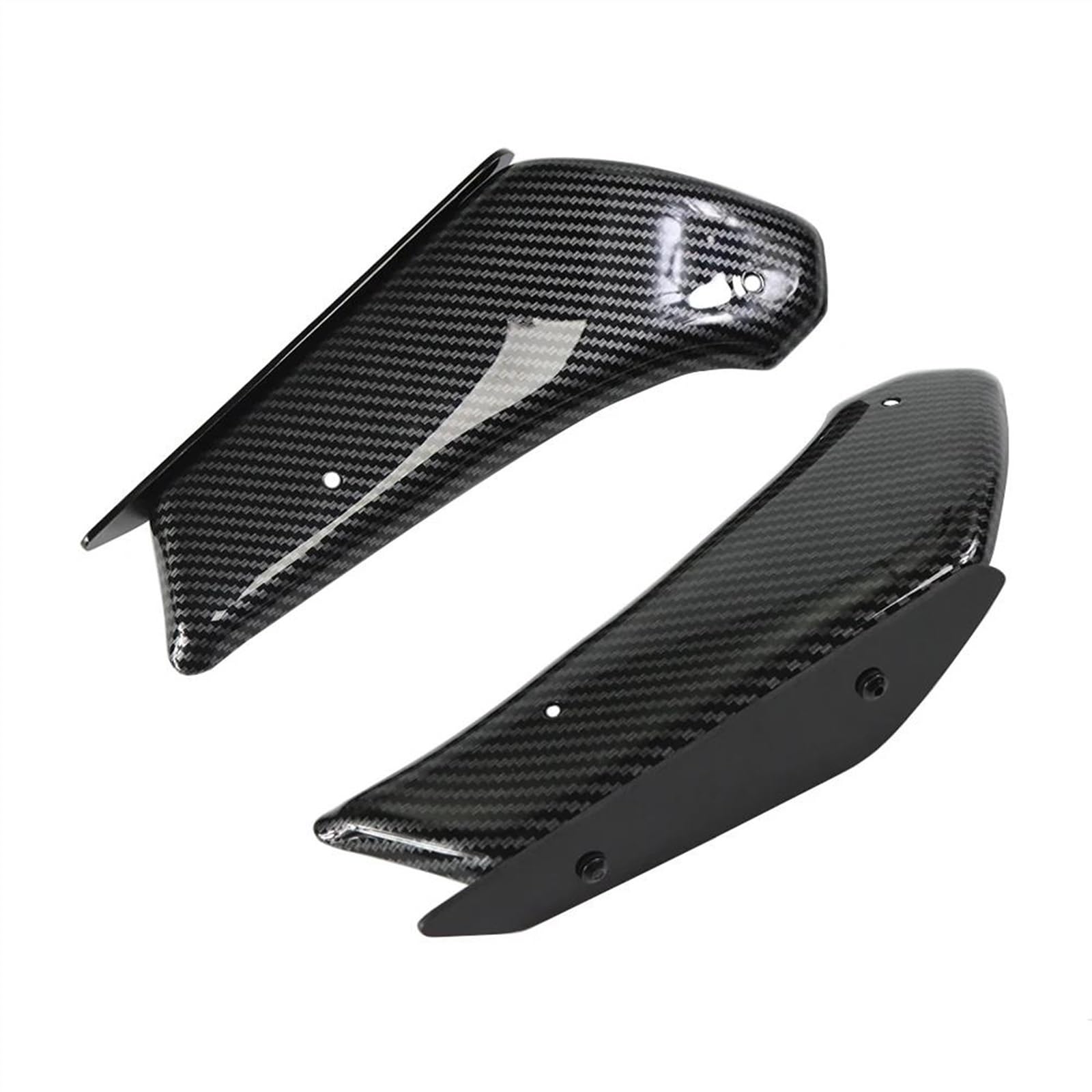 Motorrad Winglet Aerodynamisches Flügel-Set Feste Winglet-Verkleidung Motorrad-Verkleidungsteil Für KAWASAKI Für NINJA400 Für NINJA Für 400 2018–2023 Motorrad Spoiler(Carbon P Black) von DZSQEGBX