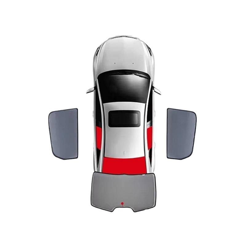 Sonnenblende Auto Für VW Für T-ROC Für TROC 2018-2024 Auto-Rückseiten-Baby-Fenster-Sonnenschutzschild Frontscheibenvorhang Sonnenschutzvisier Sonnenschutz Auto(3PCS Rear Back) von DZSQEGBX