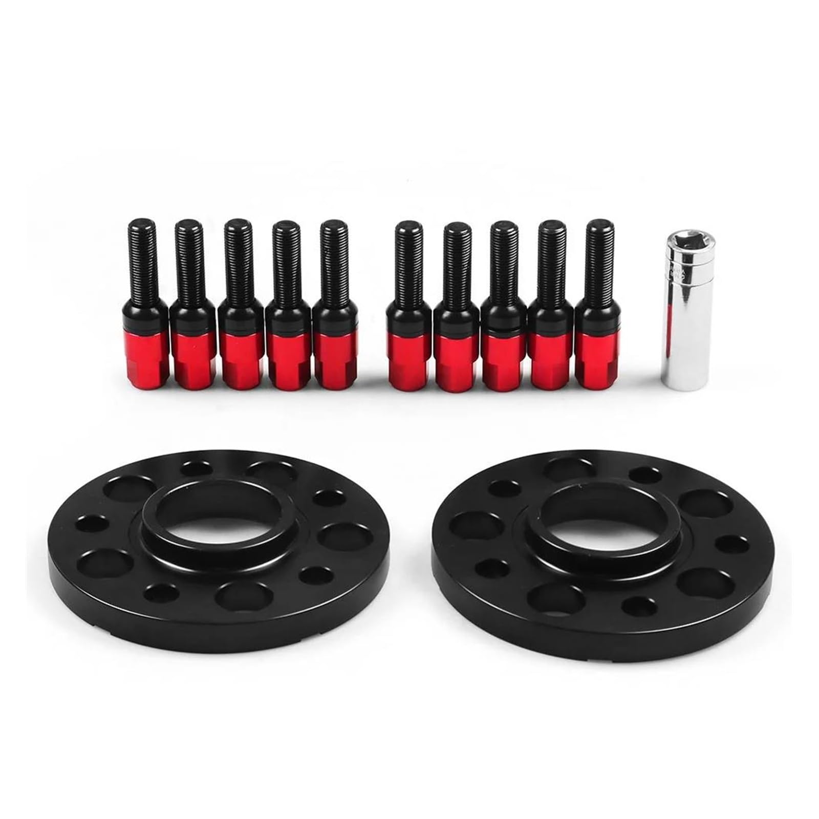 Spurverbreiterung 15mm 66,6mm 5x112mm Hub Centric Bore Spurverbreiterungen M14x1.5 Kegelschrauben Für Q5 SQ5 W/Ball Bolzen TT102127 Spurverbreiterungen(Rot) von DZSQGHGHJJ